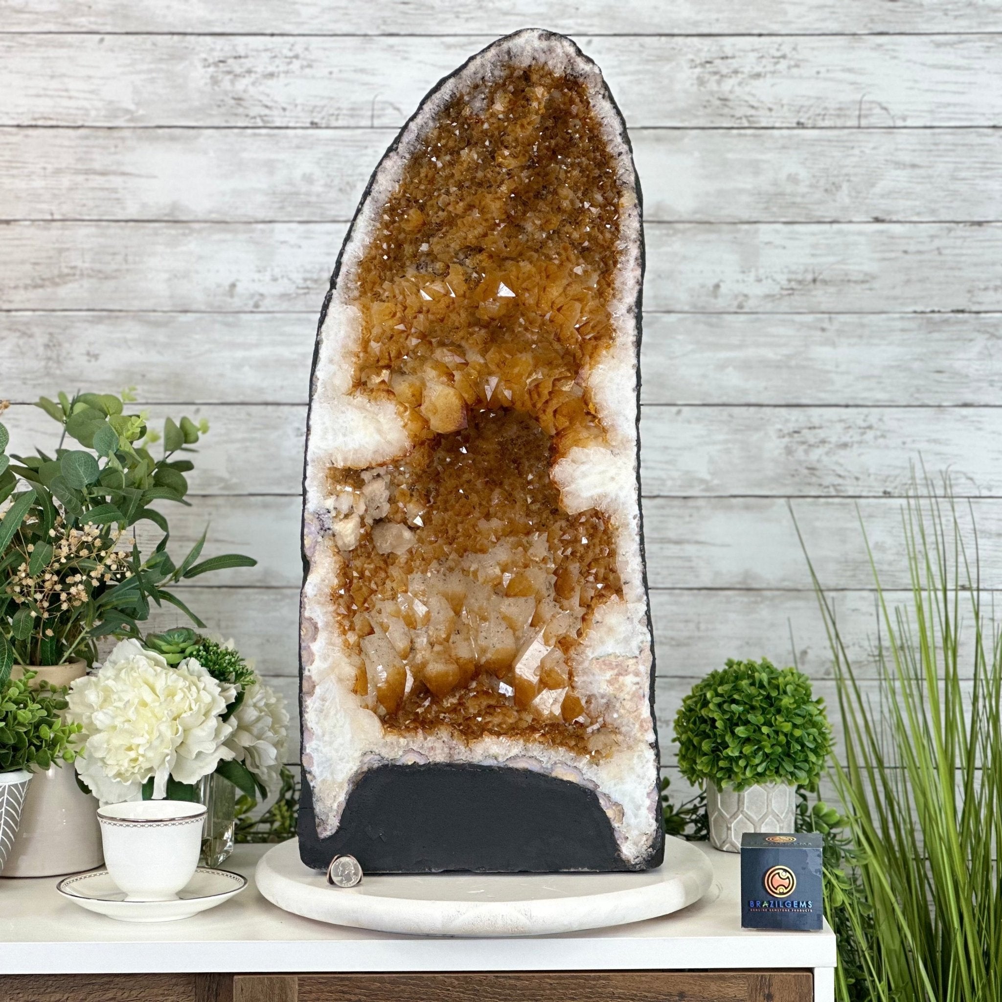 Extra Quality Citrine Cathedral, 103.9 lbs & 26.5" Tall #5603-0309 by Brazil Gems® - Brazil GemsBrazil GemsExtra Quality Citrine Cathedral, 103.9 lbs & 26.5" Tall #5603-0309 by Brazil Gems®Cathedrals5603-0309
