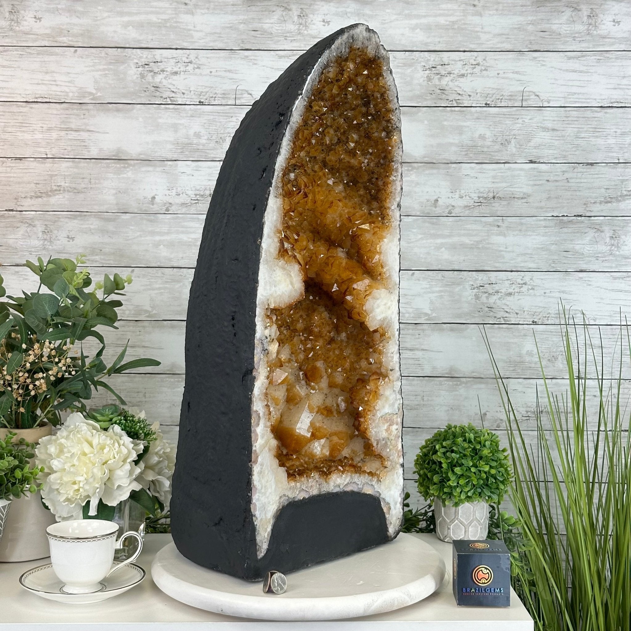 Extra Quality Citrine Cathedral, 103.9 lbs & 26.5" Tall #5603-0309 by Brazil Gems® - Brazil GemsBrazil GemsExtra Quality Citrine Cathedral, 103.9 lbs & 26.5" Tall #5603-0309 by Brazil Gems®Cathedrals5603-0309