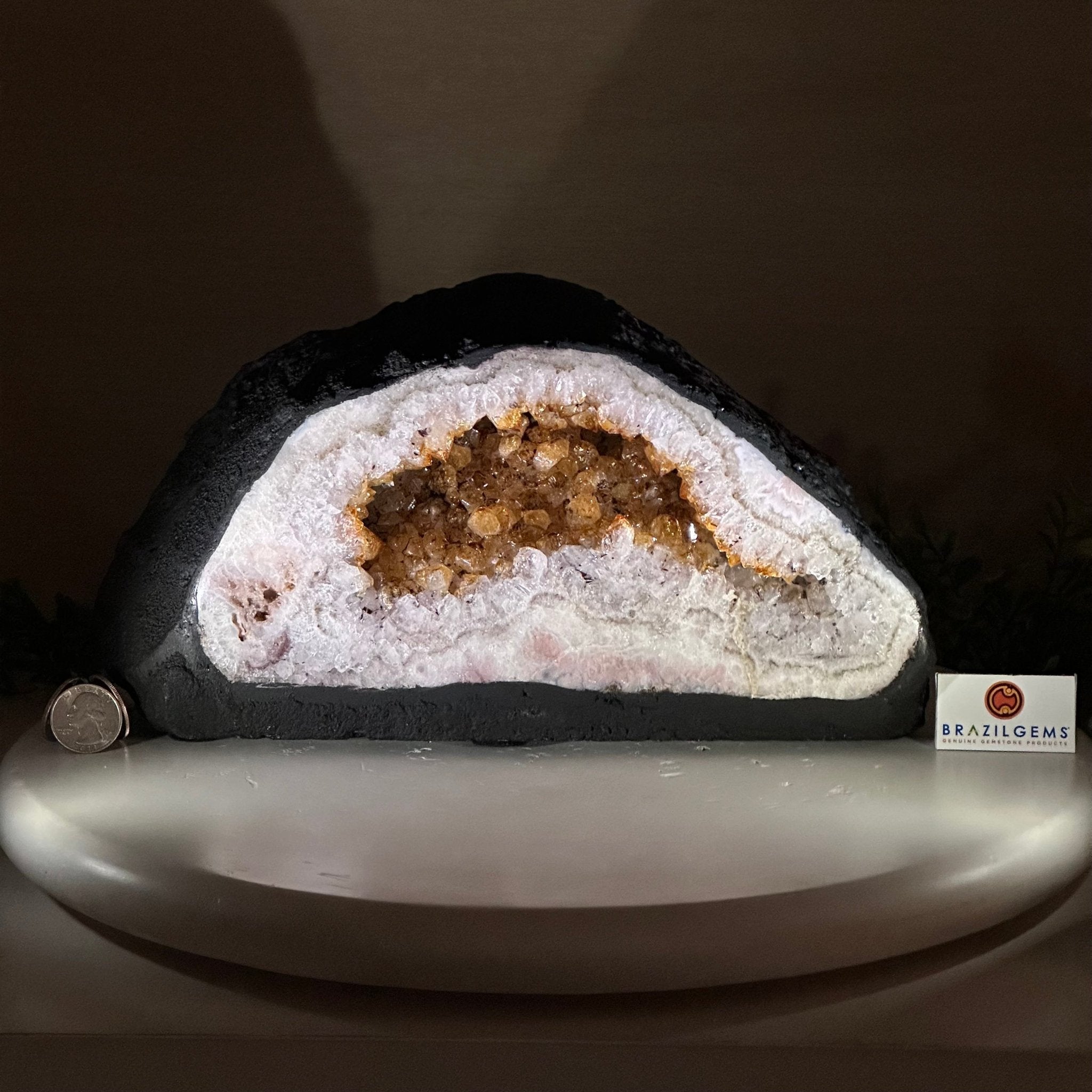 Extra Quality Citrine Cathedral, 13.5 lbs & 6" Tall 5603 - 0371 - Brazil GemsBrazil GemsExtra Quality Citrine Cathedral, 13.5 lbs & 6" Tall 5603 - 0371Cathedrals5603 - 0371