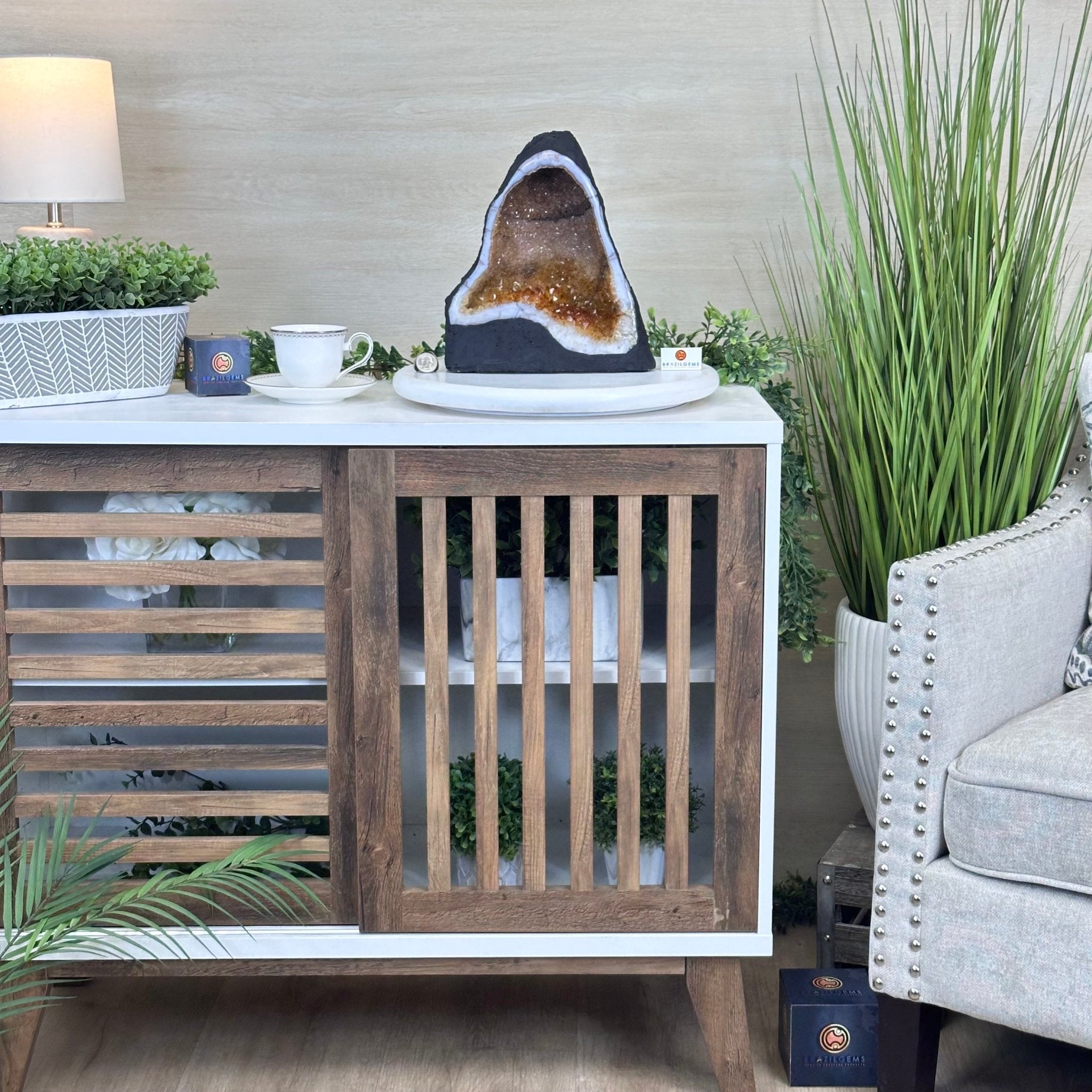 Extra Quality Citrine Cathedral, 15.7 lbs & 10.9" Tall 5603 - 0373 - Brazil GemsBrazil GemsExtra Quality Citrine Cathedral, 15.7 lbs & 10.9" Tall 5603 - 0373Cathedrals5603 - 0373