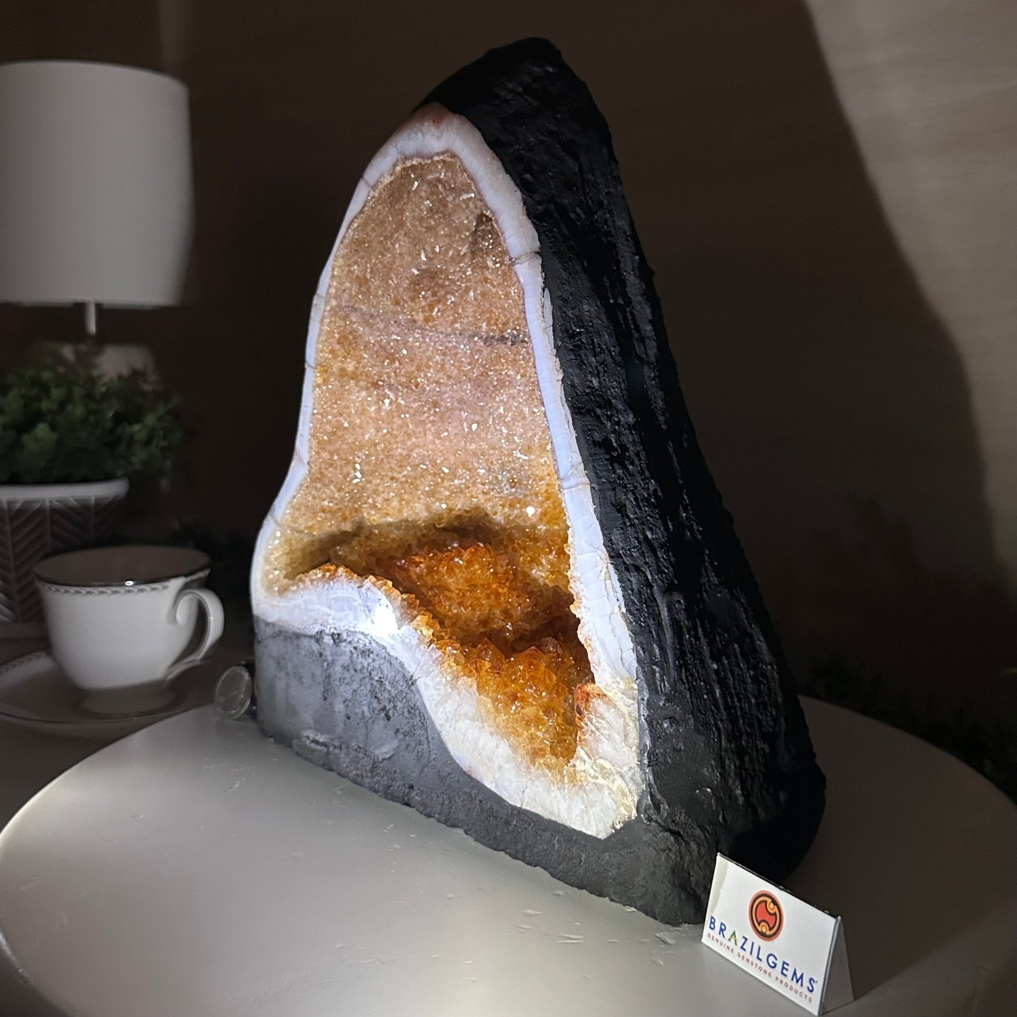 Extra Quality Citrine Cathedral, 15.7 lbs & 10.9" Tall 5603 - 0373 - Brazil GemsBrazil GemsExtra Quality Citrine Cathedral, 15.7 lbs & 10.9" Tall 5603 - 0373Cathedrals5603 - 0373