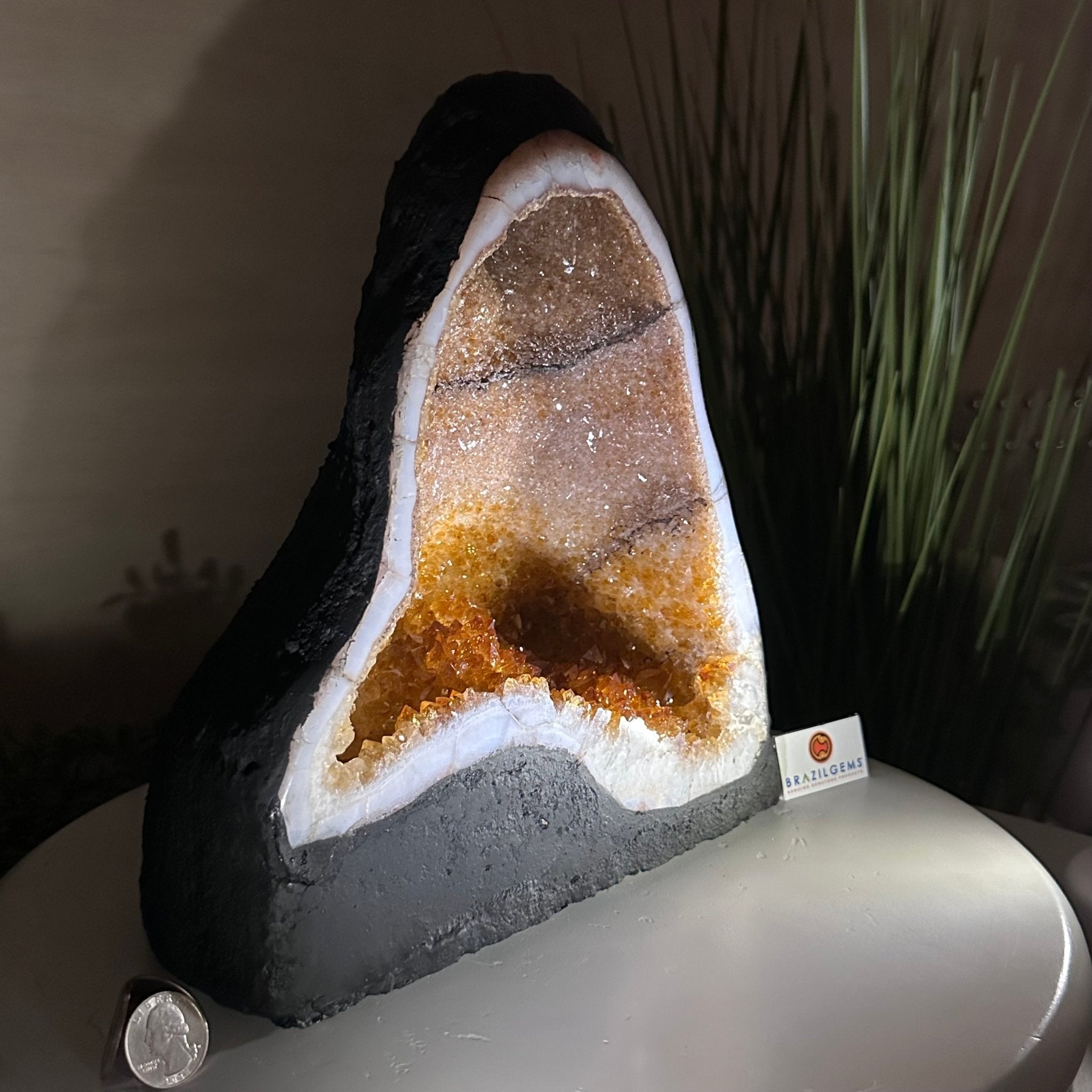 Extra Quality Citrine Cathedral, 15.7 lbs & 10.9" Tall 5603 - 0373 - Brazil GemsBrazil GemsExtra Quality Citrine Cathedral, 15.7 lbs & 10.9" Tall 5603 - 0373Cathedrals5603 - 0373