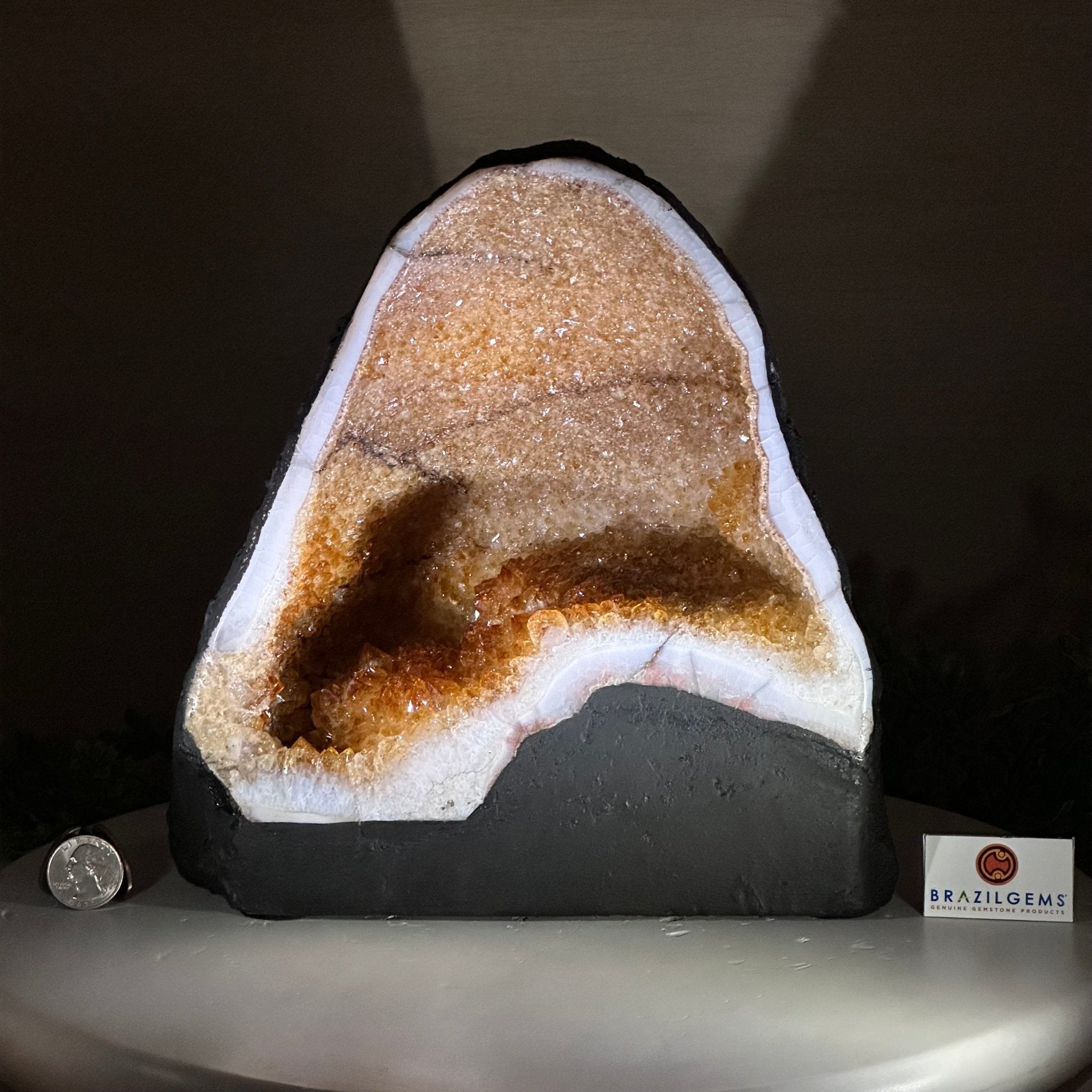 Extra Quality Citrine Cathedral, 16.5 lbs & 9.7" Tall 5603 - 0375 - Brazil GemsBrazil GemsExtra Quality Citrine Cathedral, 16.5 lbs & 9.7" Tall 5603 - 0375Cathedrals5603 - 0375
