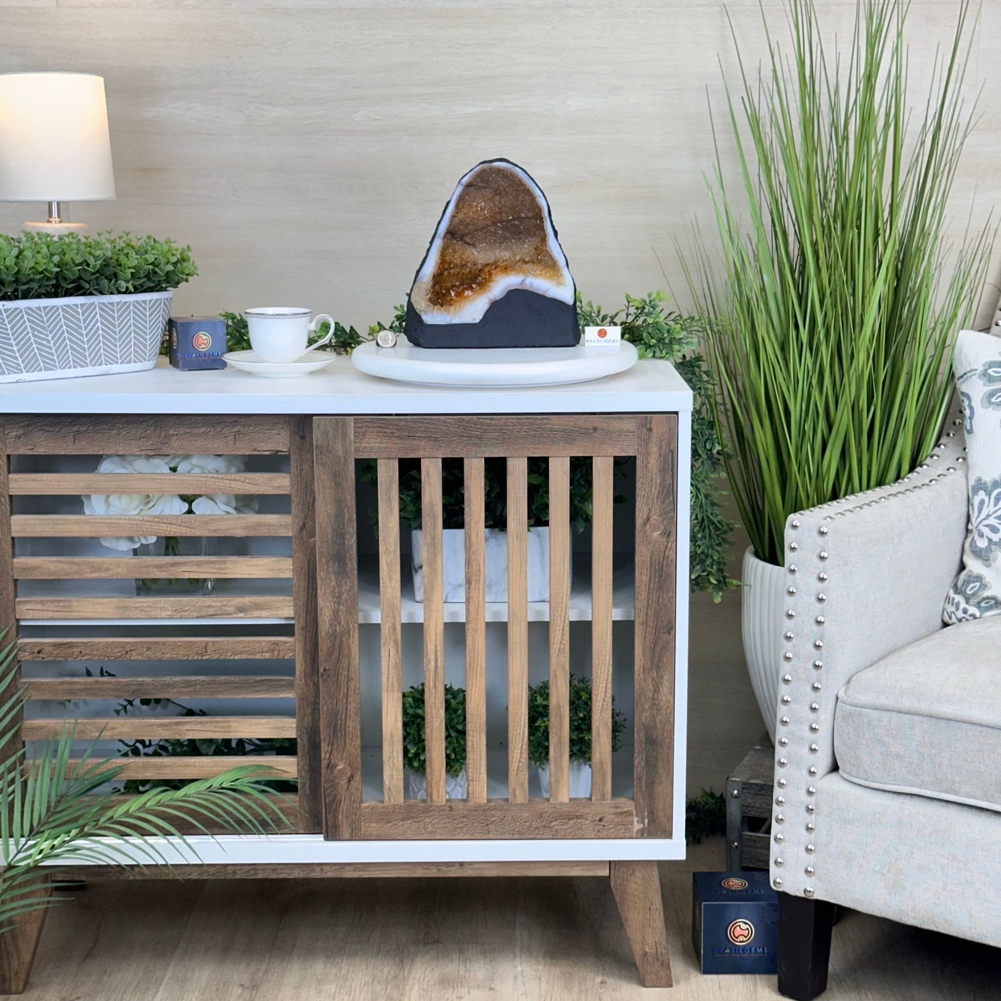 Extra Quality Citrine Cathedral, 16.5 lbs & 9.7" Tall 5603 - 0375 - Brazil GemsBrazil GemsExtra Quality Citrine Cathedral, 16.5 lbs & 9.7" Tall 5603 - 0375Cathedrals5603 - 0375