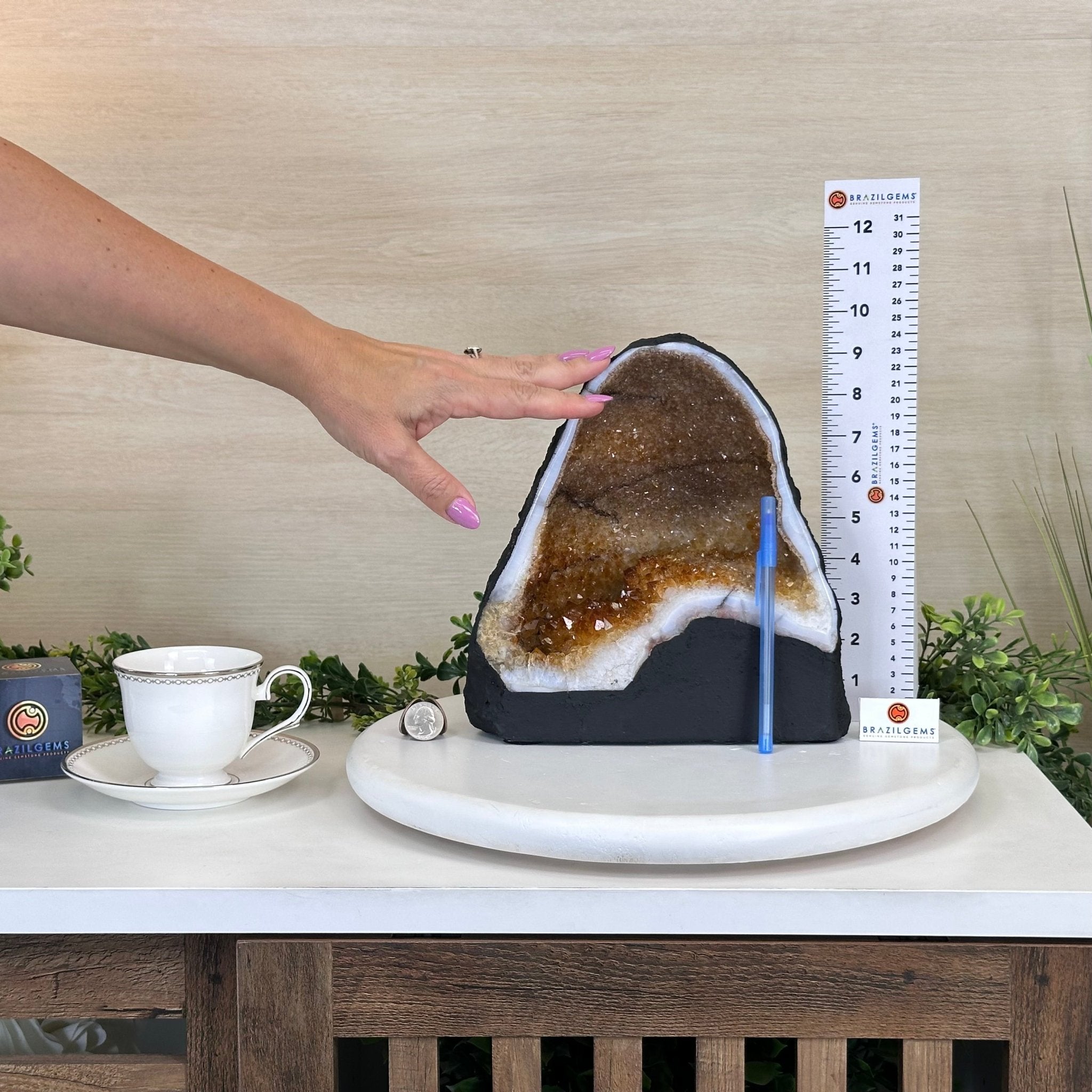 Extra Quality Citrine Cathedral, 16.5 lbs & 9.7" Tall 5603 - 0375 - Brazil GemsBrazil GemsExtra Quality Citrine Cathedral, 16.5 lbs & 9.7" Tall 5603 - 0375Cathedrals5603 - 0375