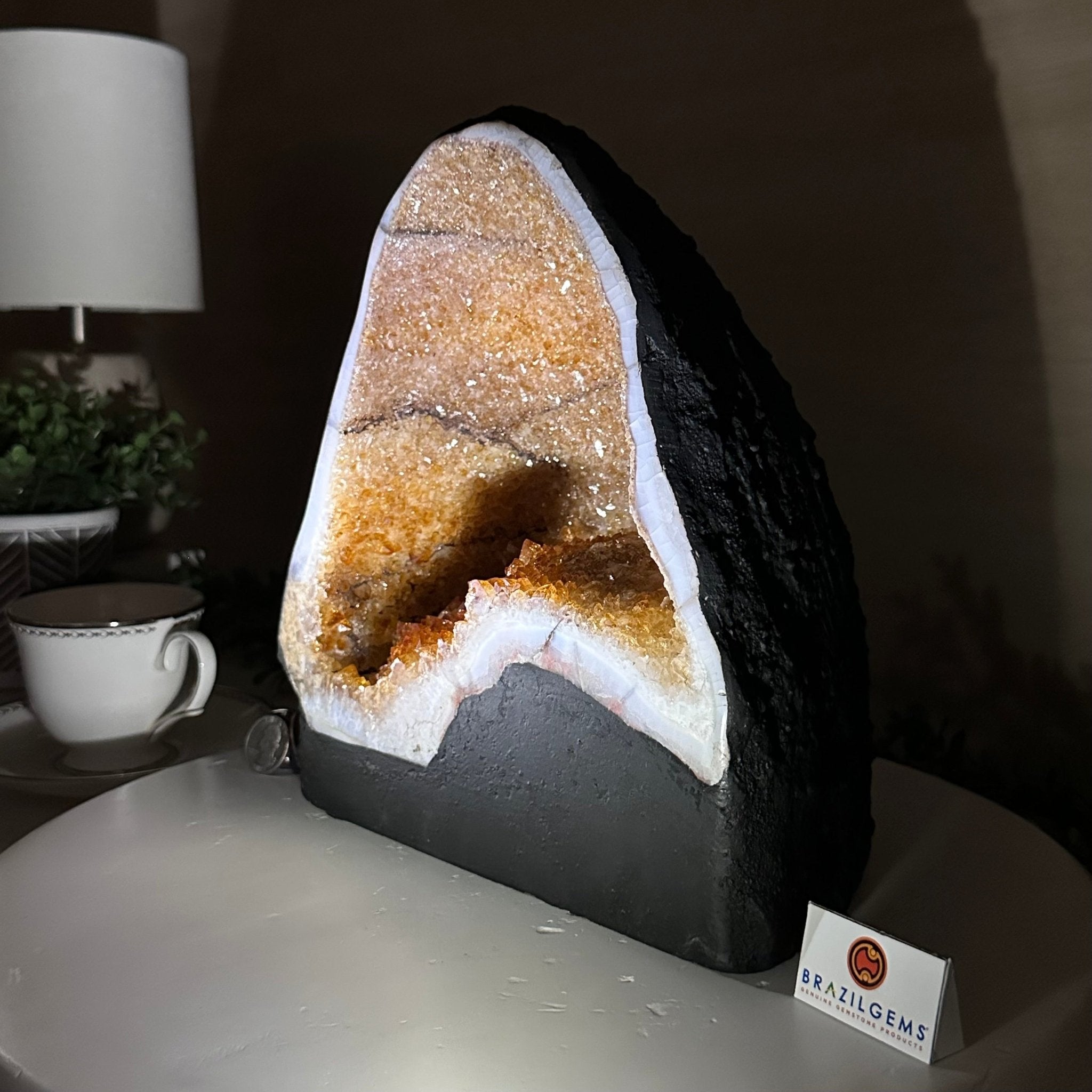 Extra Quality Citrine Cathedral, 16.5 lbs & 9.7" Tall 5603 - 0375 - Brazil GemsBrazil GemsExtra Quality Citrine Cathedral, 16.5 lbs & 9.7" Tall 5603 - 0375Cathedrals5603 - 0375