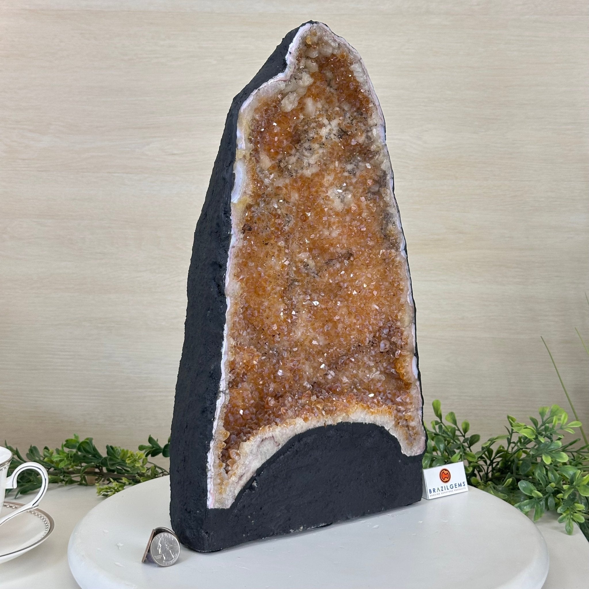 Extra Quality Citrine Cathedral, 19.8 lbs & 15.2" Tall 5603 - 0378 - Brazil GemsBrazil GemsExtra Quality Citrine Cathedral, 19.8 lbs & 15.2" Tall 5603 - 0378Cathedrals5603 - 0378