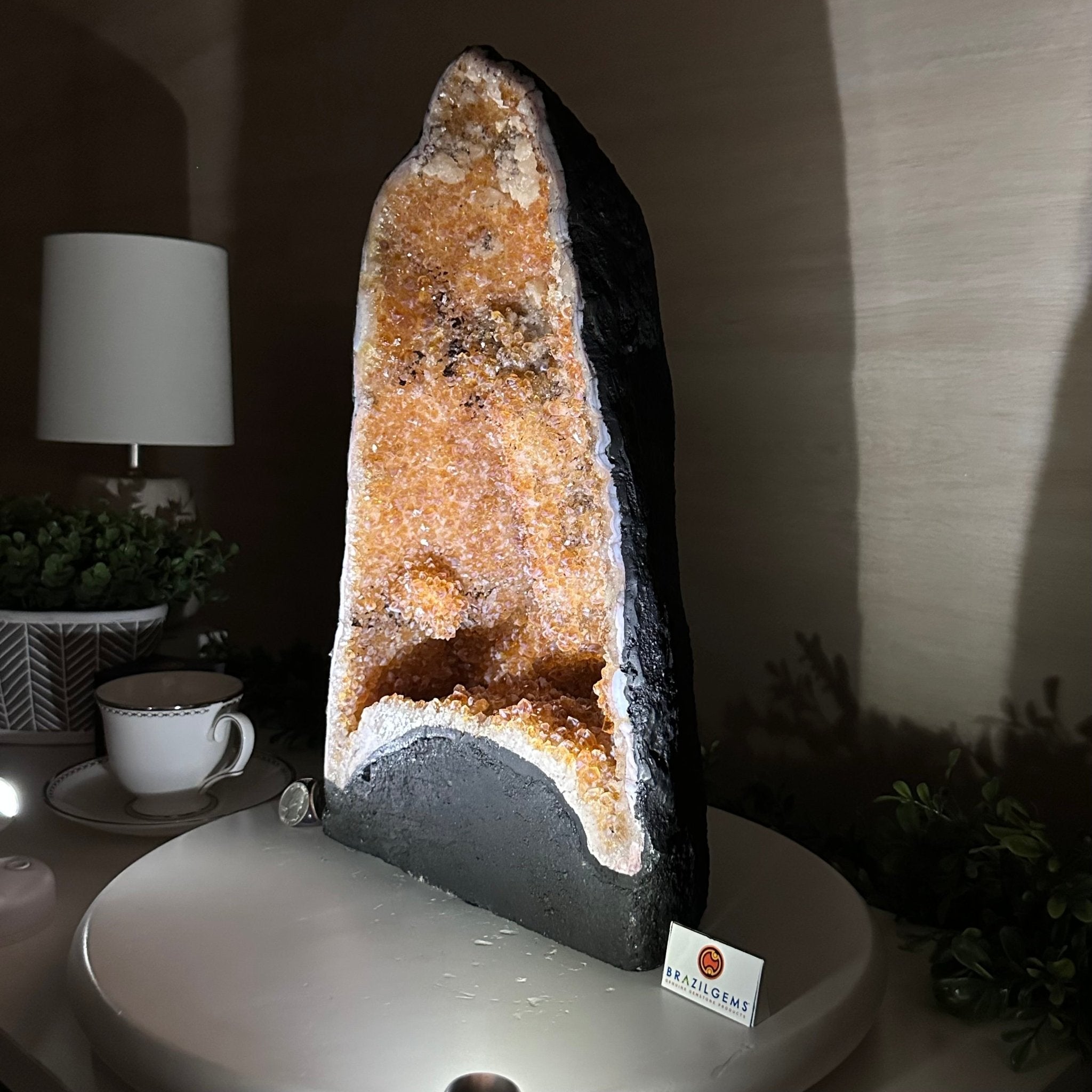 Extra Quality Citrine Cathedral, 19.8 lbs & 15.2" Tall 5603 - 0378 - Brazil GemsBrazil GemsExtra Quality Citrine Cathedral, 19.8 lbs & 15.2" Tall 5603 - 0378Cathedrals5603 - 0378