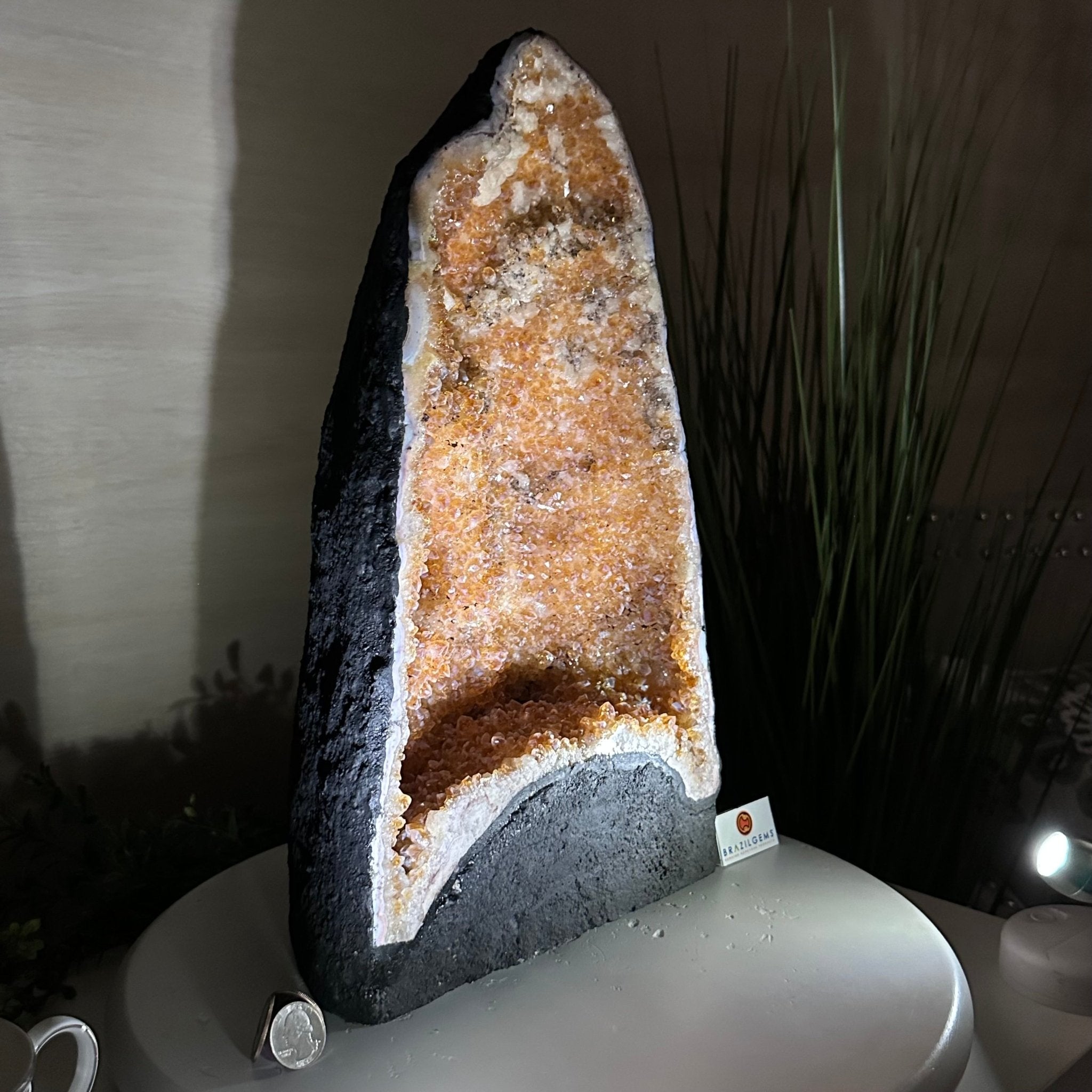 Extra Quality Citrine Cathedral, 19.8 lbs & 15.2" Tall 5603 - 0378 - Brazil GemsBrazil GemsExtra Quality Citrine Cathedral, 19.8 lbs & 15.2" Tall 5603 - 0378Cathedrals5603 - 0378