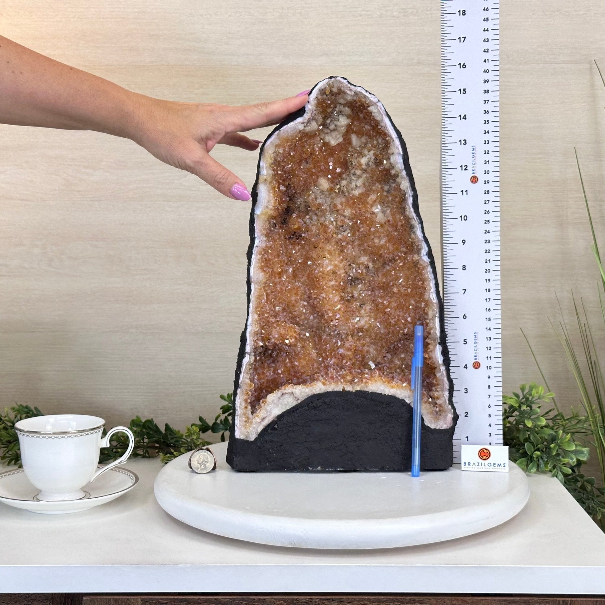 Extra Quality Citrine Cathedral, 19.8 lbs & 15.2" Tall 5603 - 0378 - Brazil GemsBrazil GemsExtra Quality Citrine Cathedral, 19.8 lbs & 15.2" Tall 5603 - 0378Cathedrals5603 - 0378