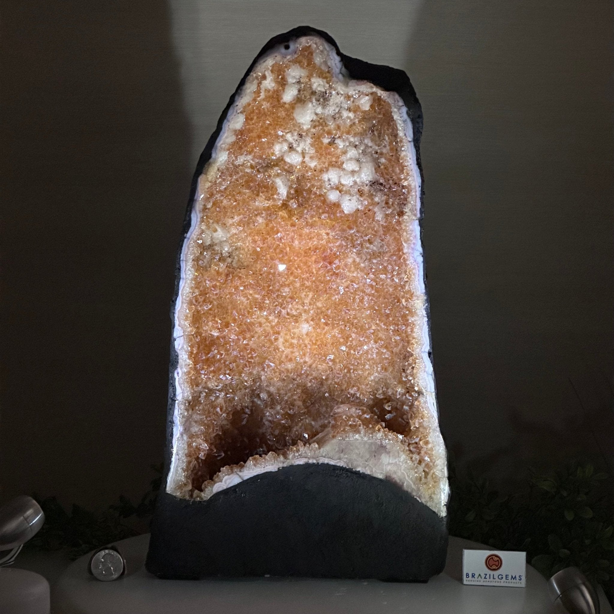 Extra Quality Citrine Cathedral, 21.9 lbs & 16.3" Tall 5603 - 0381 - Brazil GemsBrazil GemsExtra Quality Citrine Cathedral, 21.9 lbs & 16.3" Tall 5603 - 0381Cathedrals5603 - 0381