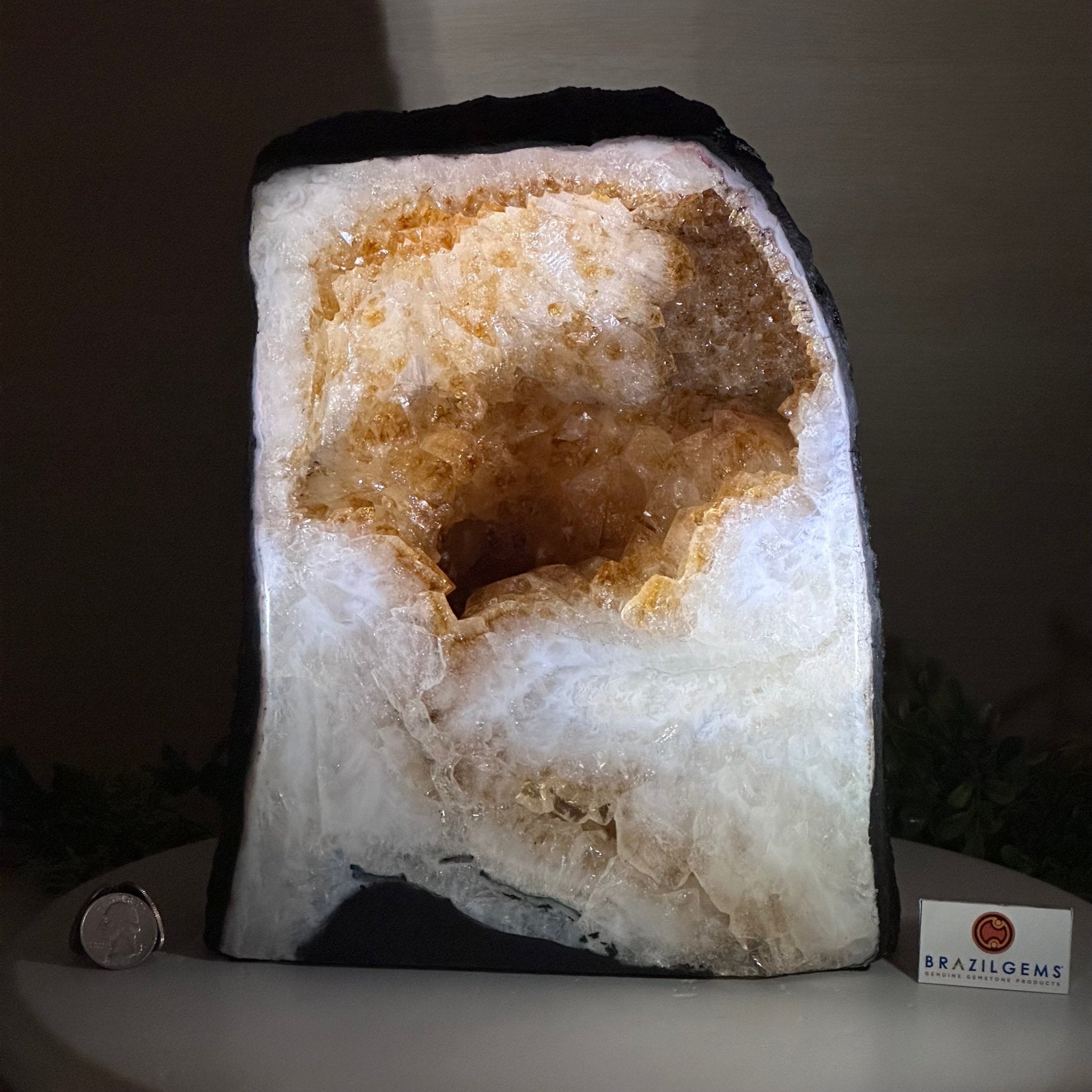 Extra Quality Citrine Cathedral, 24.9 lbs & 10.9" Tall 5603 - 0383 - Brazil GemsBrazil GemsExtra Quality Citrine Cathedral, 24.9 lbs & 10.9" Tall 5603 - 0383Cathedrals5603 - 0383