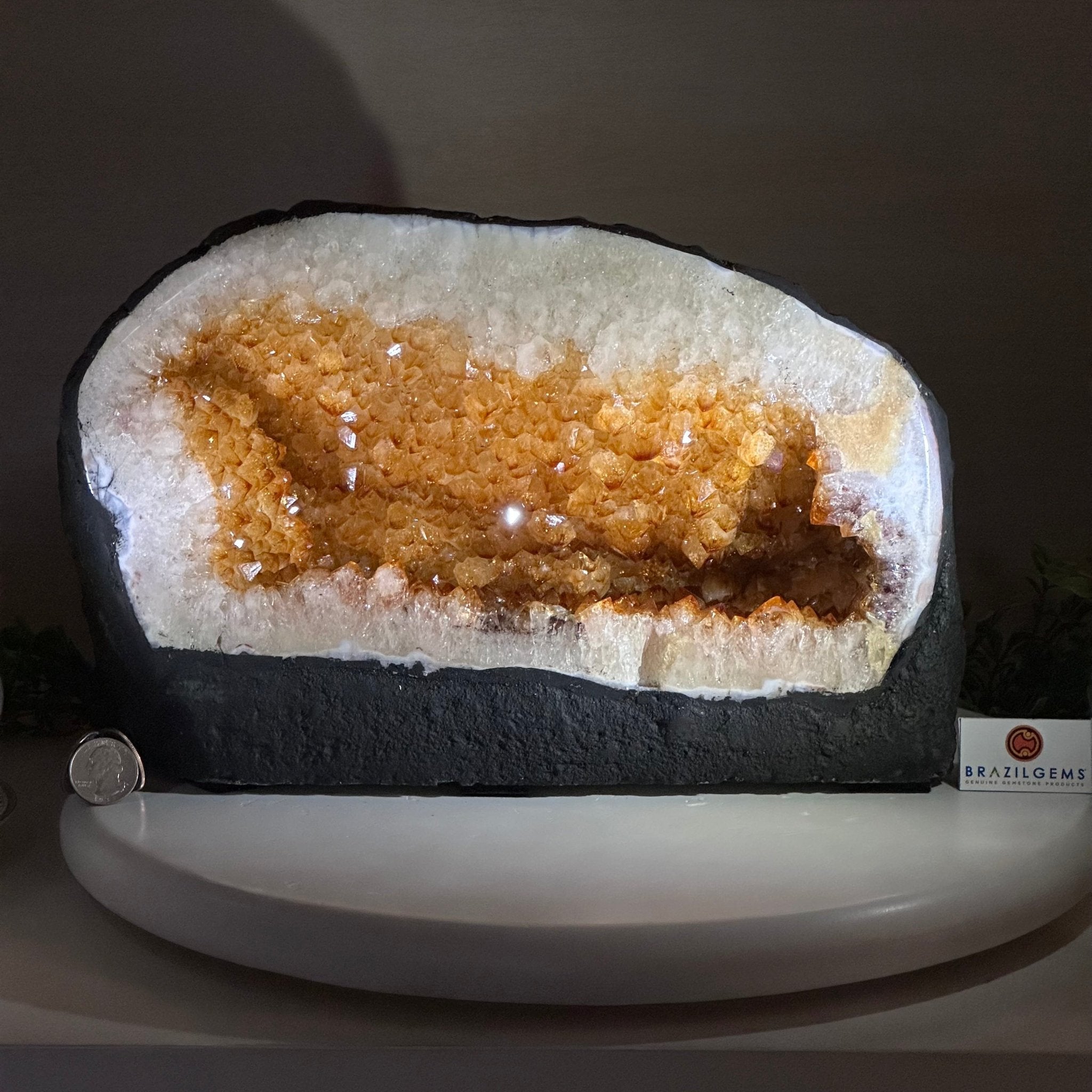 Extra Quality Citrine Cathedral, 24.9 lbs & 8.3" Tall 5603 - 0384 - Brazil GemsBrazil GemsExtra Quality Citrine Cathedral, 24.9 lbs & 8.3" Tall 5603 - 0384Cathedrals5603 - 0384