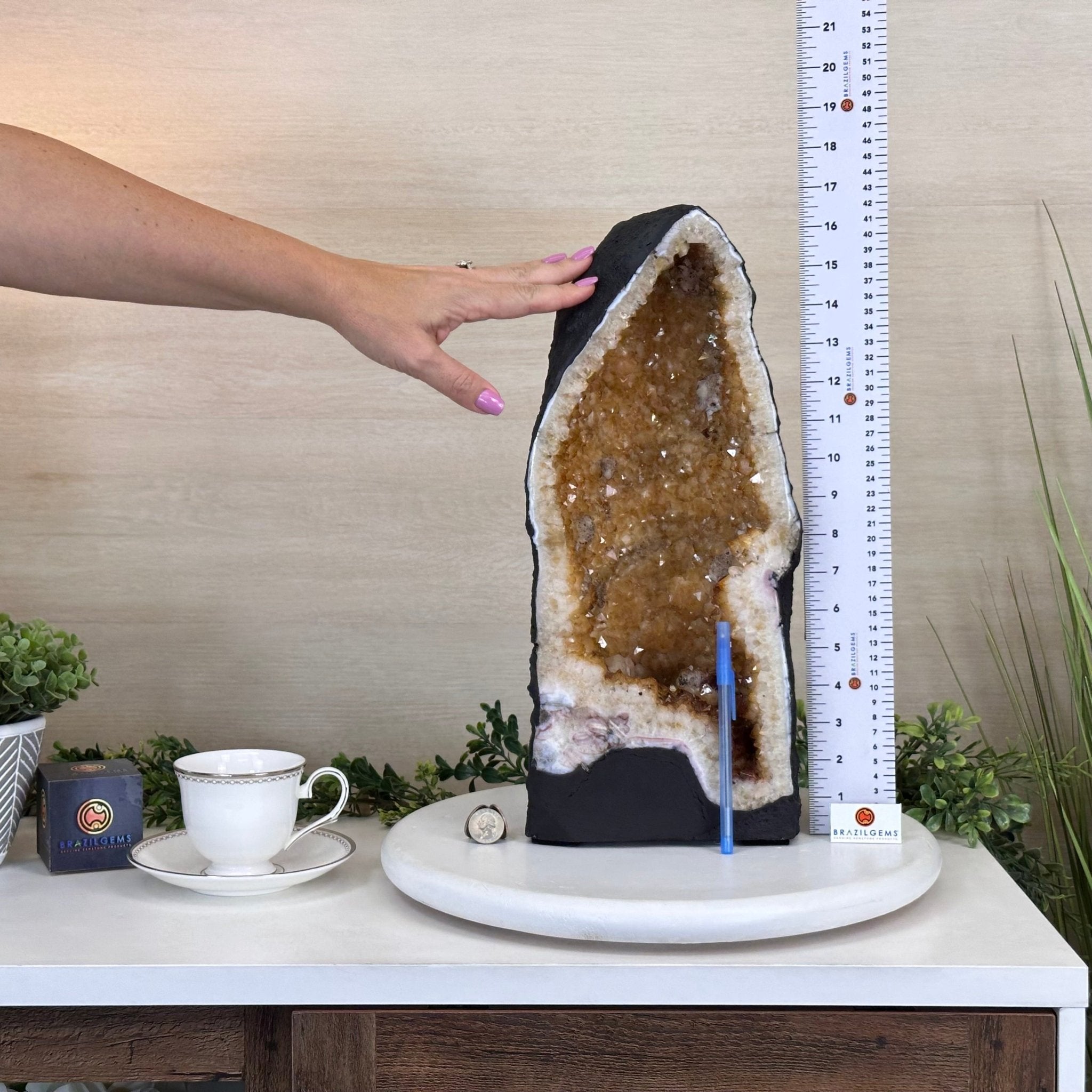 Extra Quality Citrine Cathedral, 25.6 lbs & 16.6" Tall 5603 - 0387 - Brazil GemsBrazil GemsExtra Quality Citrine Cathedral, 25.6 lbs & 16.6" Tall 5603 - 0387Cathedrals5603 - 0387