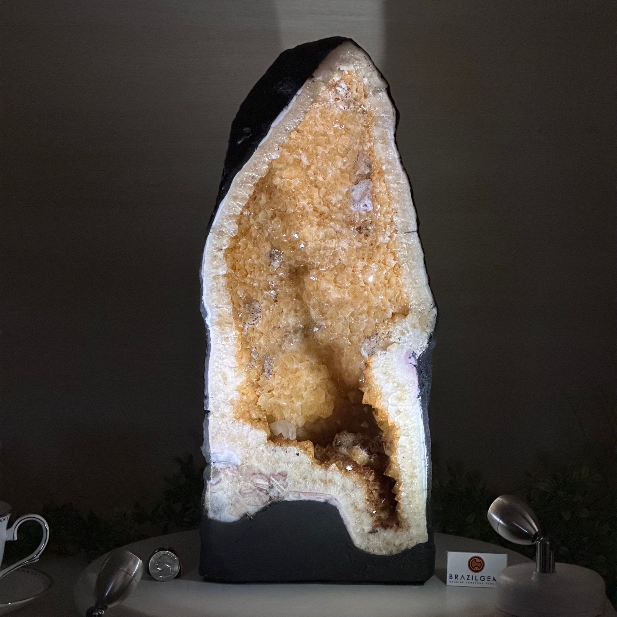 Extra Quality Citrine Cathedral, 25.6 lbs & 16.6" Tall 5603 - 0387 - Brazil GemsBrazil GemsExtra Quality Citrine Cathedral, 25.6 lbs & 16.6" Tall 5603 - 0387Cathedrals5603 - 0387