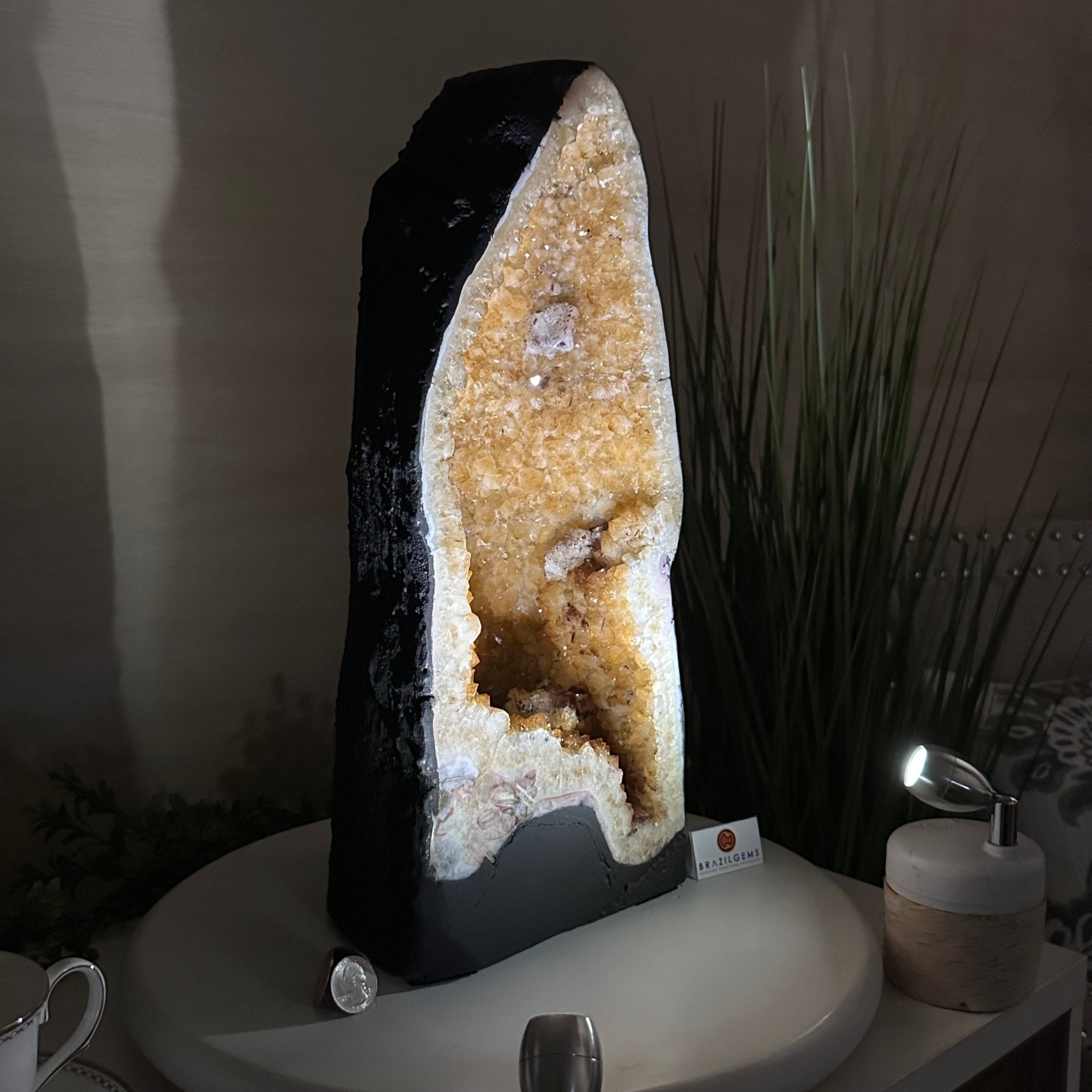 Extra Quality Citrine Cathedral, 25.6 lbs & 16.6" Tall 5603 - 0387 - Brazil GemsBrazil GemsExtra Quality Citrine Cathedral, 25.6 lbs & 16.6" Tall 5603 - 0387Cathedrals5603 - 0387