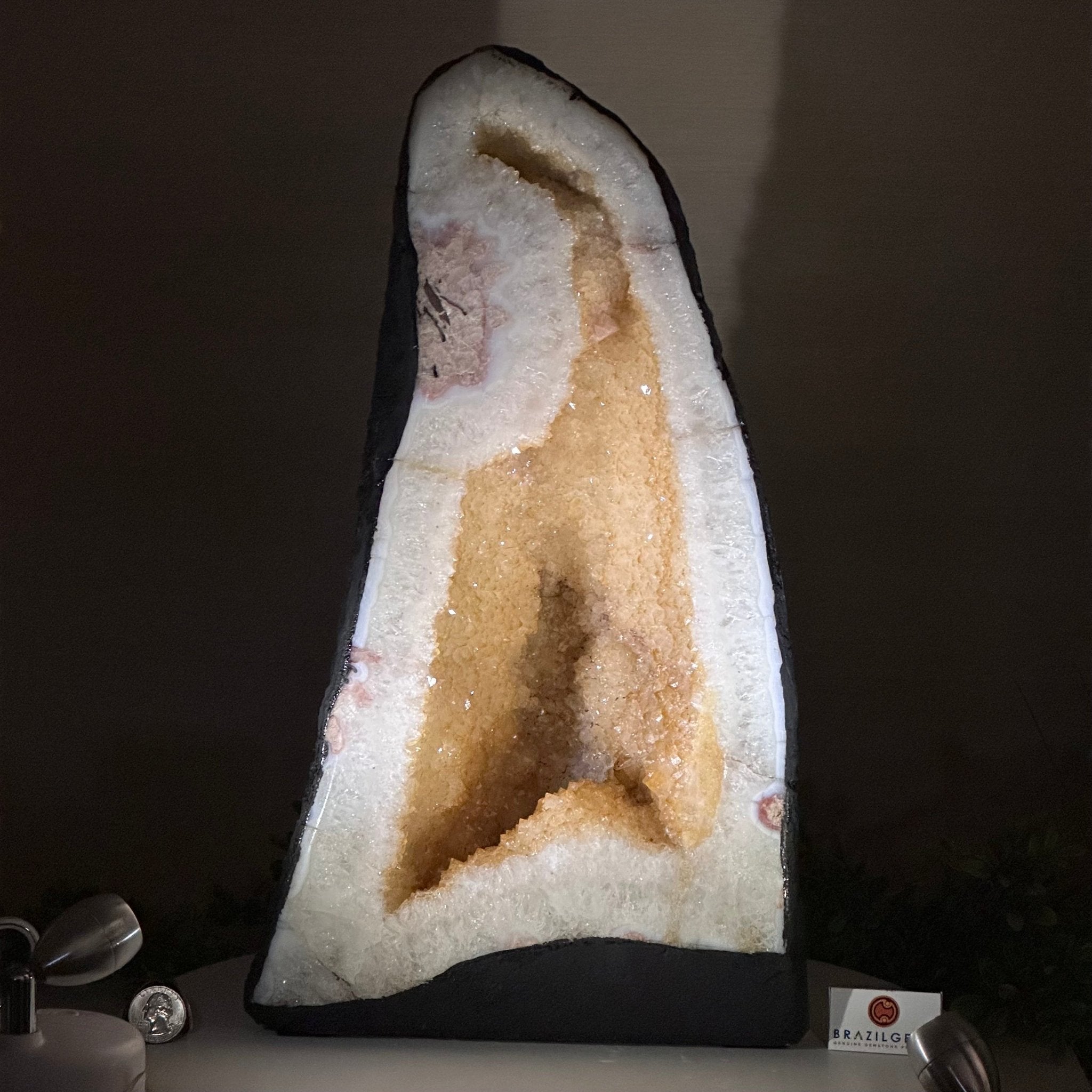 Extra Quality Citrine Cathedral, 29 lbs & 16.2" Tall 5603 - 0388 - Brazil GemsBrazil GemsExtra Quality Citrine Cathedral, 29 lbs & 16.2" Tall 5603 - 0388Cathedrals5603 - 0388