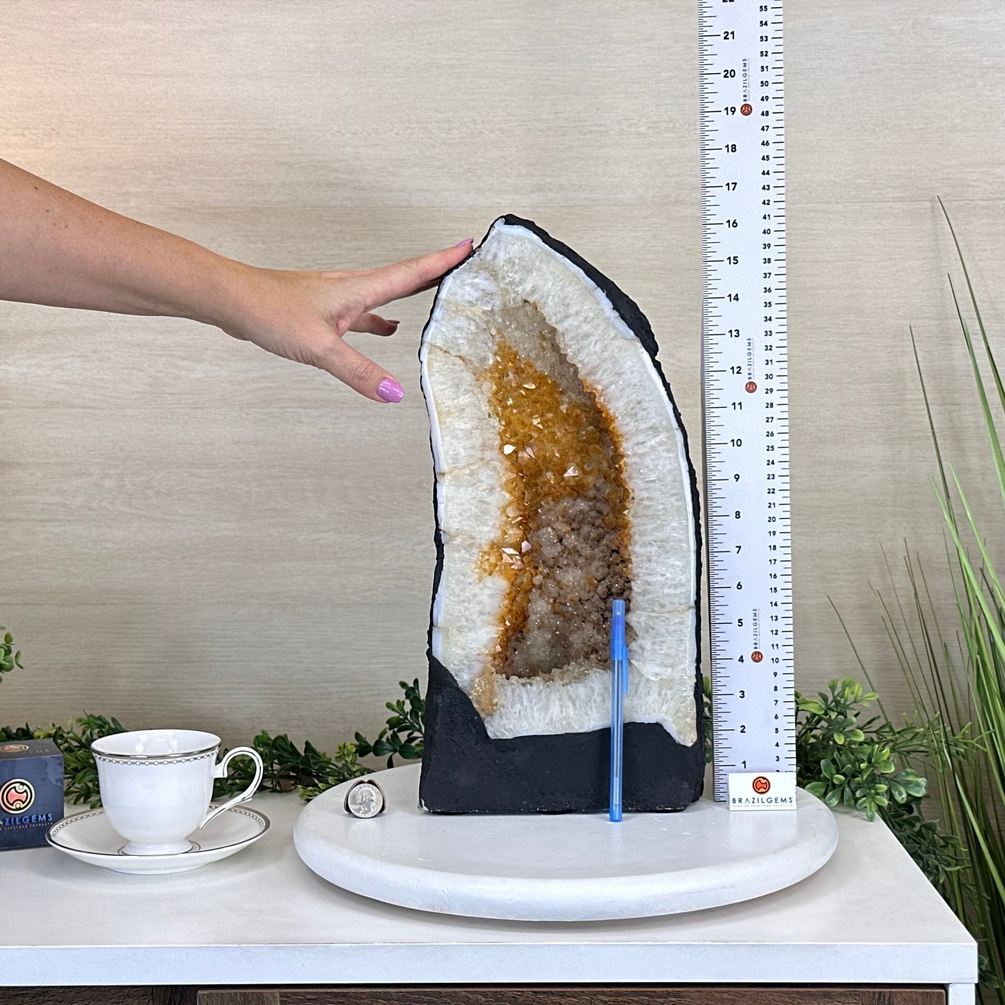 Extra Quality Citrine Cathedral, 30 lbs & 16.4" Tall 5603 - 0389 - Brazil GemsBrazil GemsExtra Quality Citrine Cathedral, 30 lbs & 16.4" Tall 5603 - 0389Cathedrals5603 - 0389