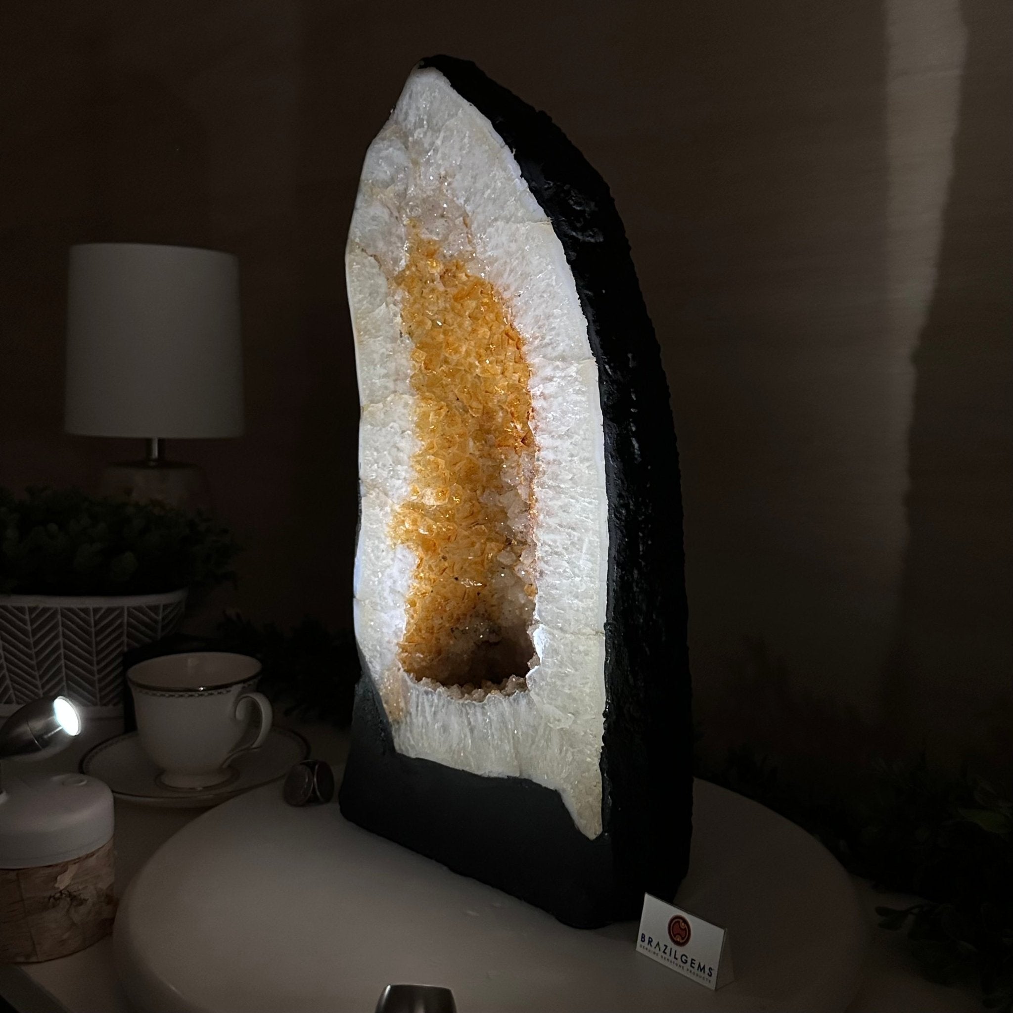 Extra Quality Citrine Cathedral, 30 lbs & 16.4" Tall 5603 - 0389 - Brazil GemsBrazil GemsExtra Quality Citrine Cathedral, 30 lbs & 16.4" Tall 5603 - 0389Cathedrals5603 - 0389