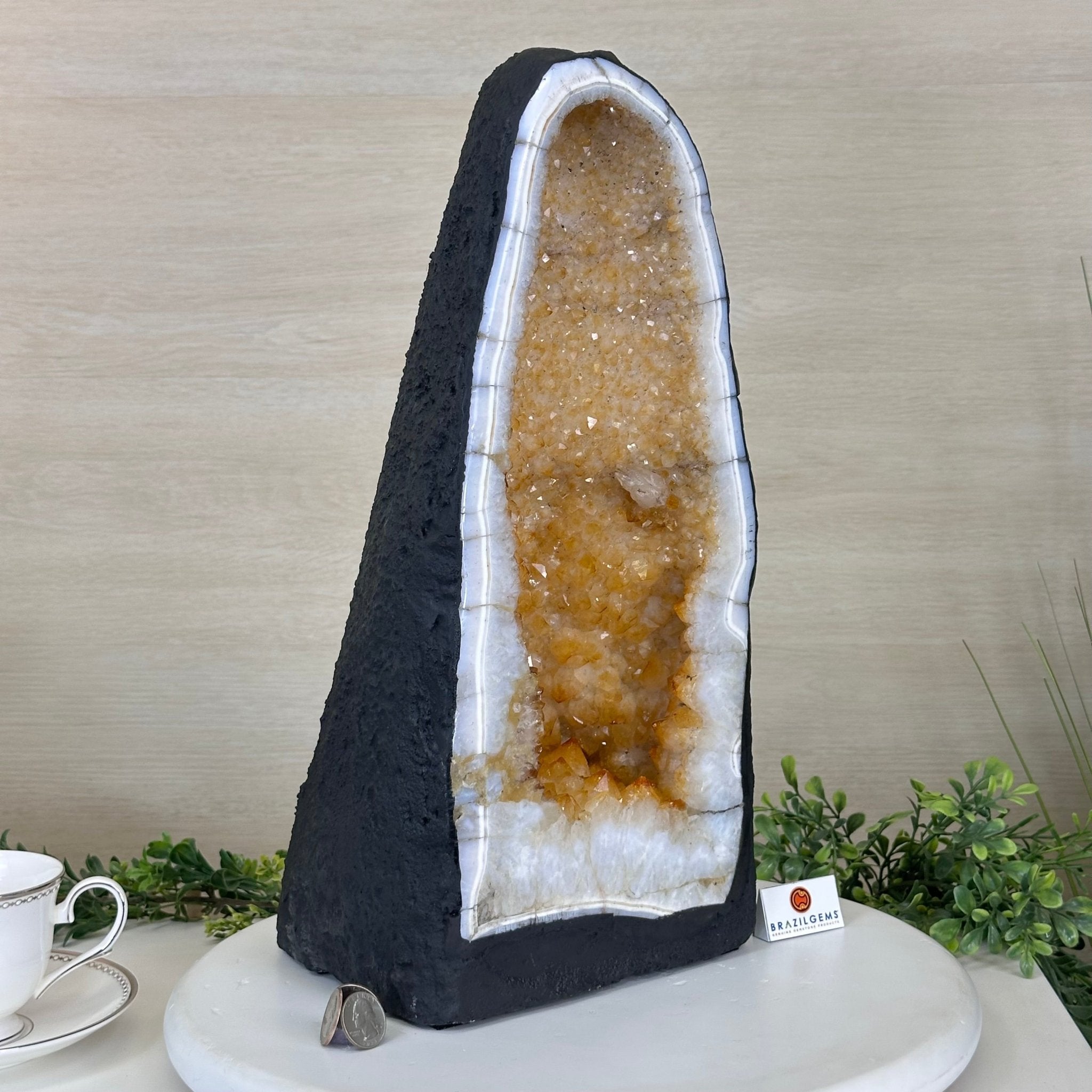 Extra Quality Citrine Cathedral, 32.2 lbs & 16.8" Tall 5603 - 0390 - Brazil GemsBrazil GemsExtra Quality Citrine Cathedral, 32.2 lbs & 16.8" Tall 5603 - 0390Cathedrals5603 - 0390