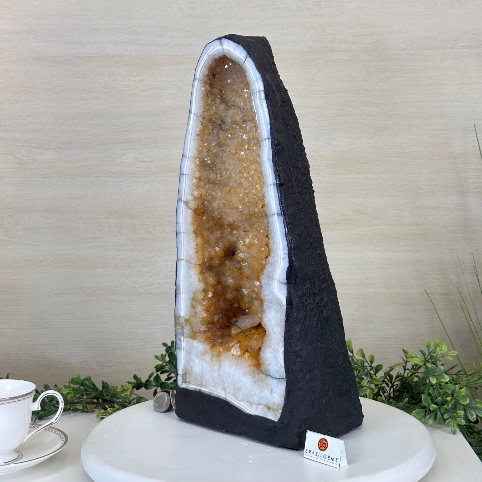 Extra Quality Citrine Cathedral, 32.2 lbs & 16.8" Tall 5603 - 0390 - Brazil GemsBrazil GemsExtra Quality Citrine Cathedral, 32.2 lbs & 16.8" Tall 5603 - 0390Cathedrals5603 - 0390