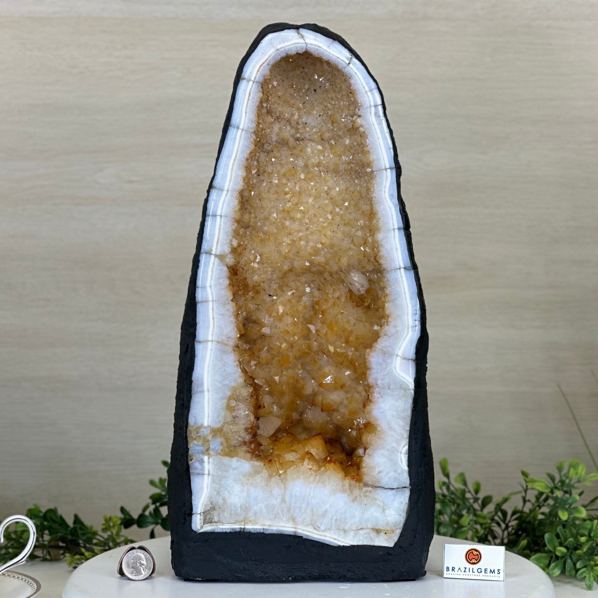 Extra Quality Citrine Cathedral, 32.2 lbs & 16.8" Tall 5603 - 0390 - Brazil GemsBrazil GemsExtra Quality Citrine Cathedral, 32.2 lbs & 16.8" Tall 5603 - 0390Cathedrals5603 - 0390