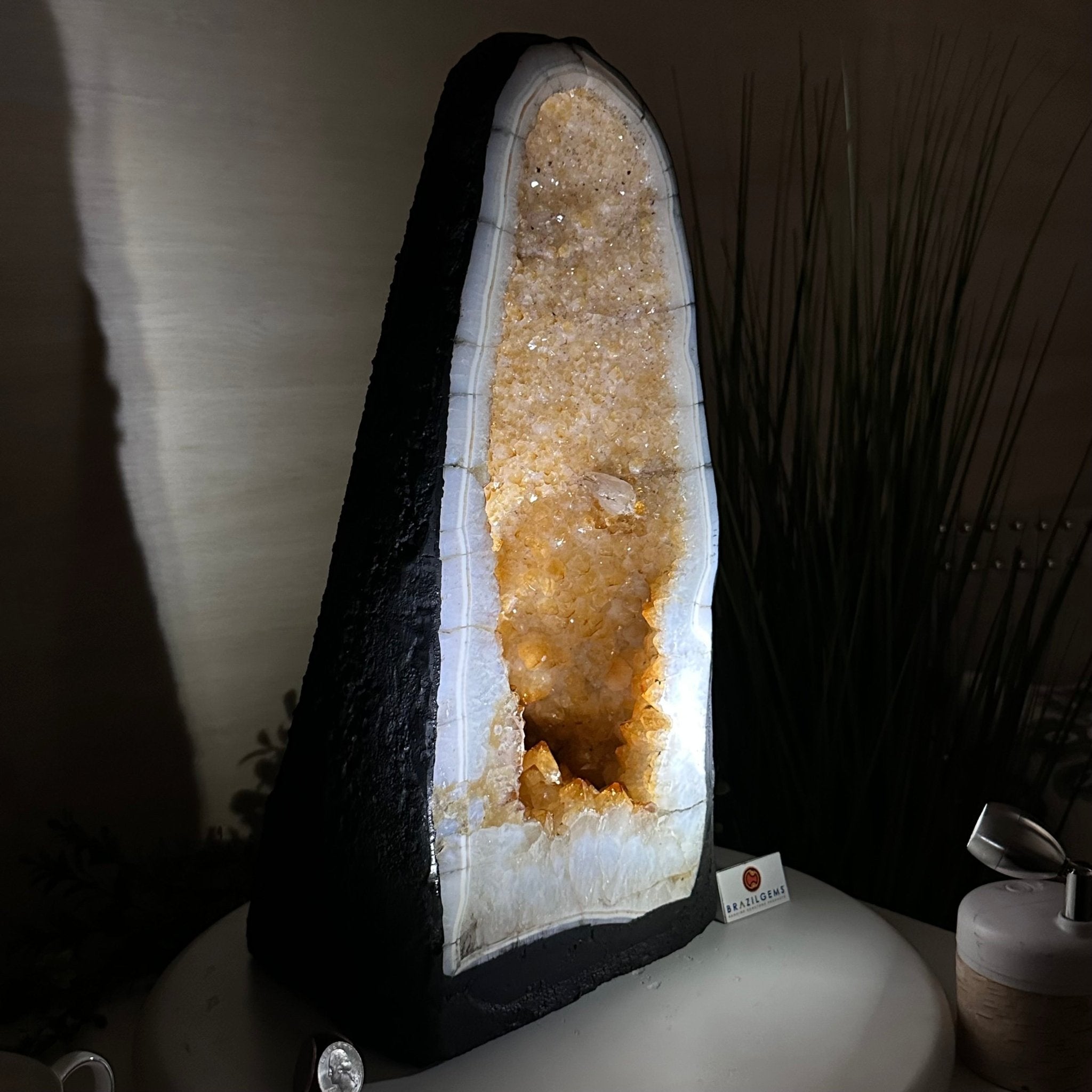 Extra Quality Citrine Cathedral, 32.2 lbs & 16.8" Tall 5603 - 0390 - Brazil GemsBrazil GemsExtra Quality Citrine Cathedral, 32.2 lbs & 16.8" Tall 5603 - 0390Cathedrals5603 - 0390