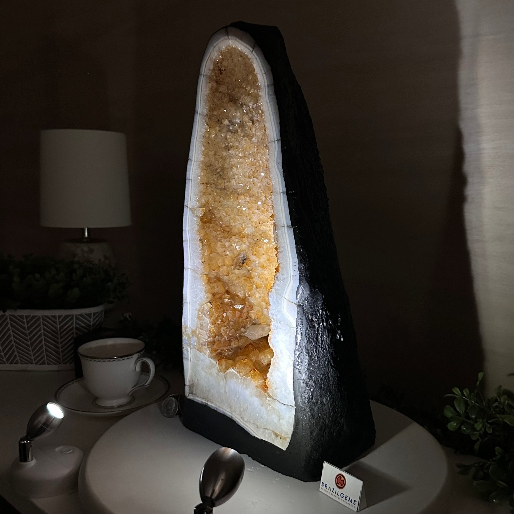 Extra Quality Citrine Cathedral, 32.2 lbs & 16.8" Tall 5603 - 0390 - Brazil GemsBrazil GemsExtra Quality Citrine Cathedral, 32.2 lbs & 16.8" Tall 5603 - 0390Cathedrals5603 - 0390