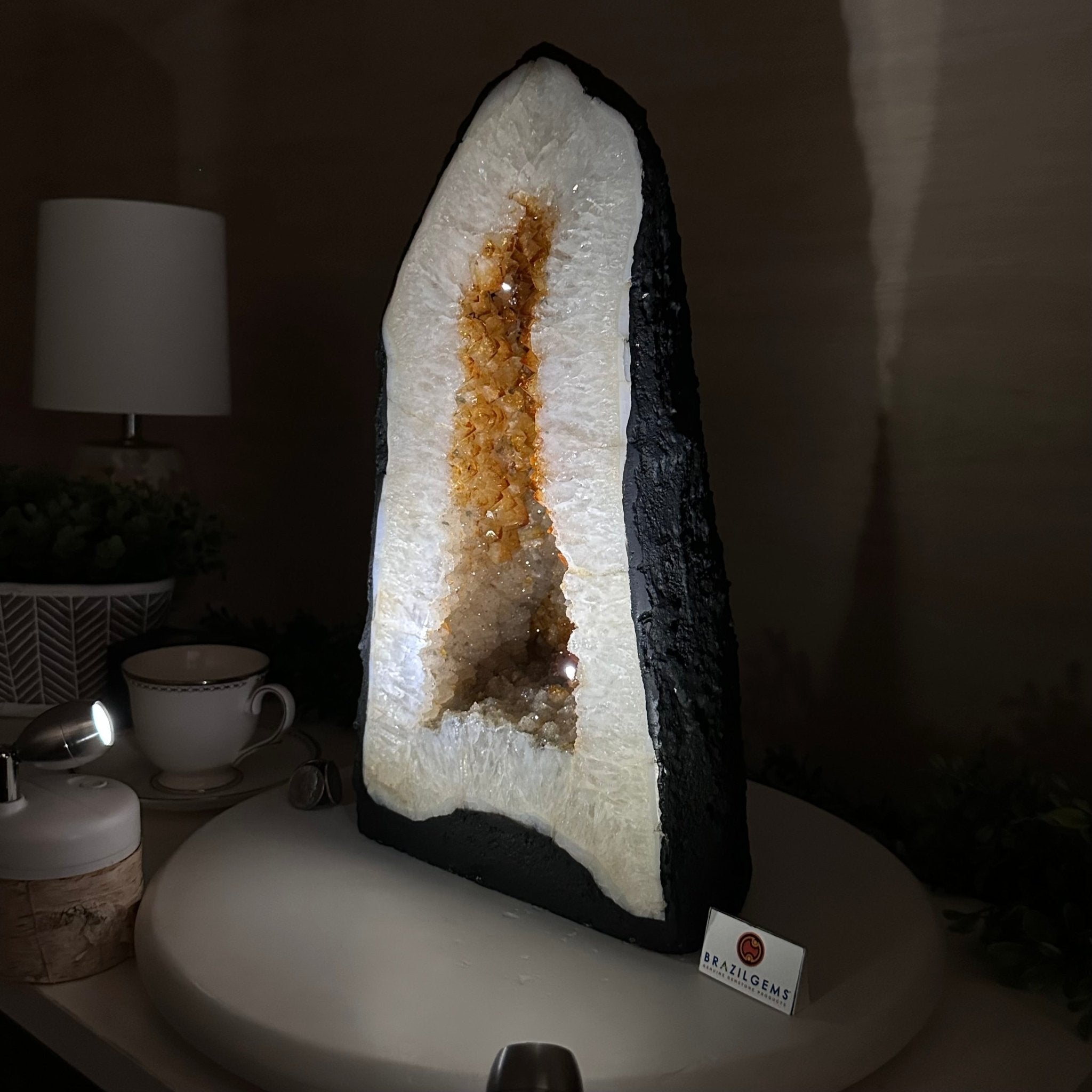 Extra Quality Citrine Cathedral, 32.3 lbs & 15" Tall 5603 - 0391 - Brazil GemsBrazil GemsExtra Quality Citrine Cathedral, 32.3 lbs & 15" Tall 5603 - 0391Cathedrals5603 - 0391