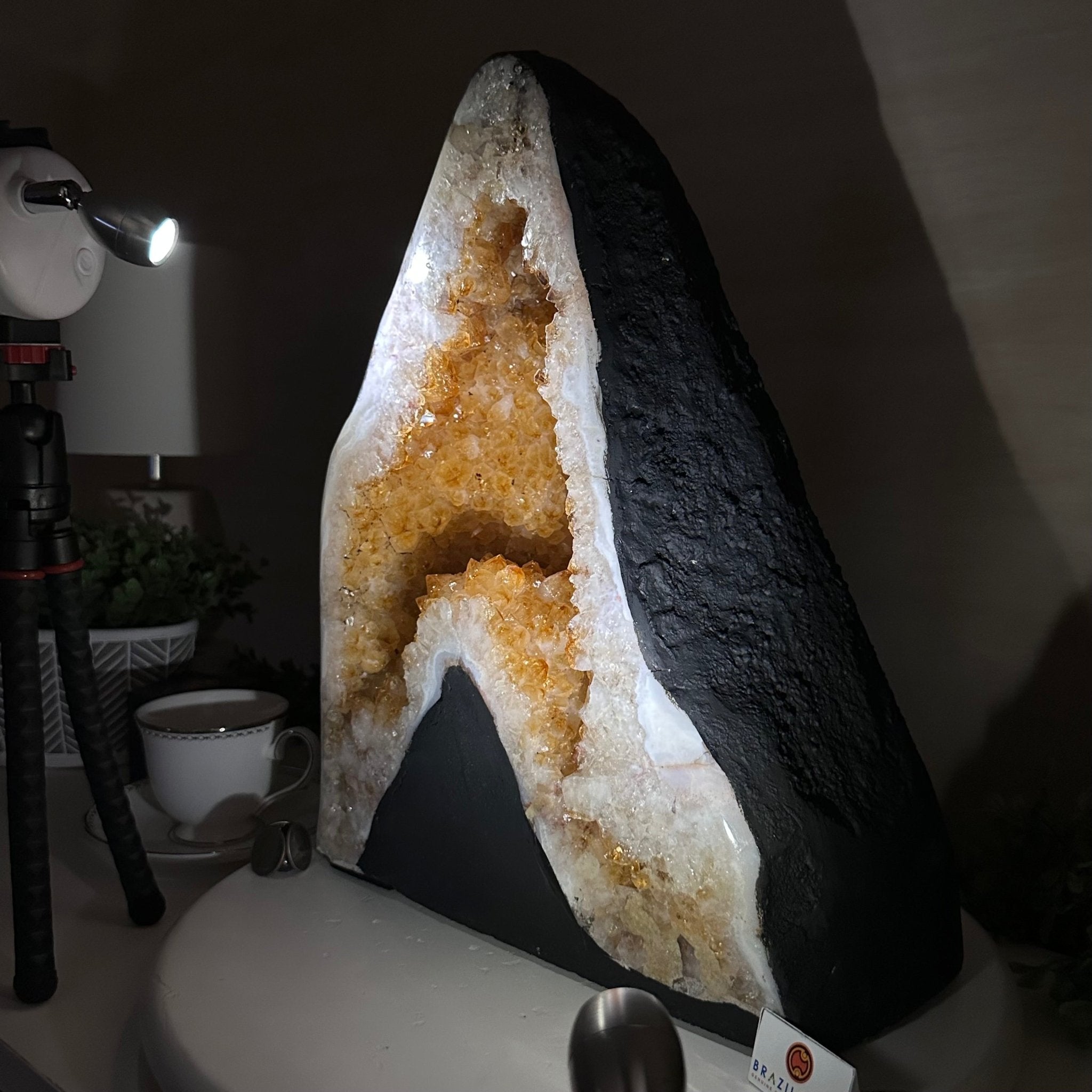 Extra Quality Citrine Cathedral, 35.6 lbs & 14.9" Tall 5603 - 0393 - Brazil GemsBrazil GemsExtra Quality Citrine Cathedral, 35.6 lbs & 14.9" Tall 5603 - 0393Cathedrals5603 - 0393