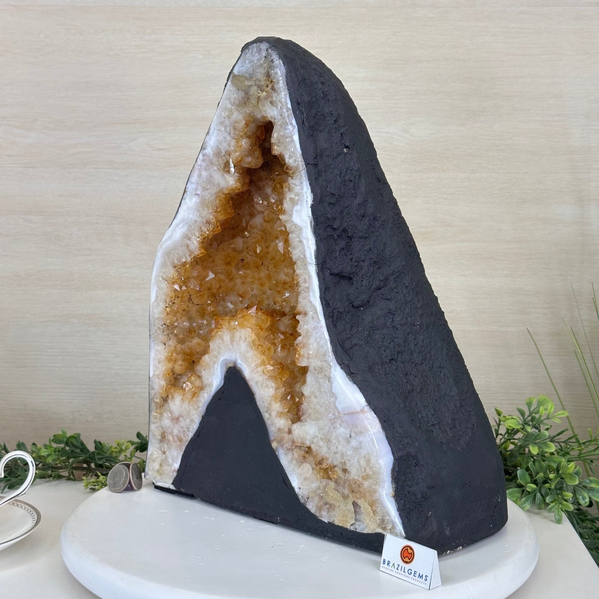 Extra Quality Citrine Cathedral, 35.6 lbs & 14.9" Tall 5603 - 0393 - Brazil GemsBrazil GemsExtra Quality Citrine Cathedral, 35.6 lbs & 14.9" Tall 5603 - 0393Cathedrals5603 - 0393