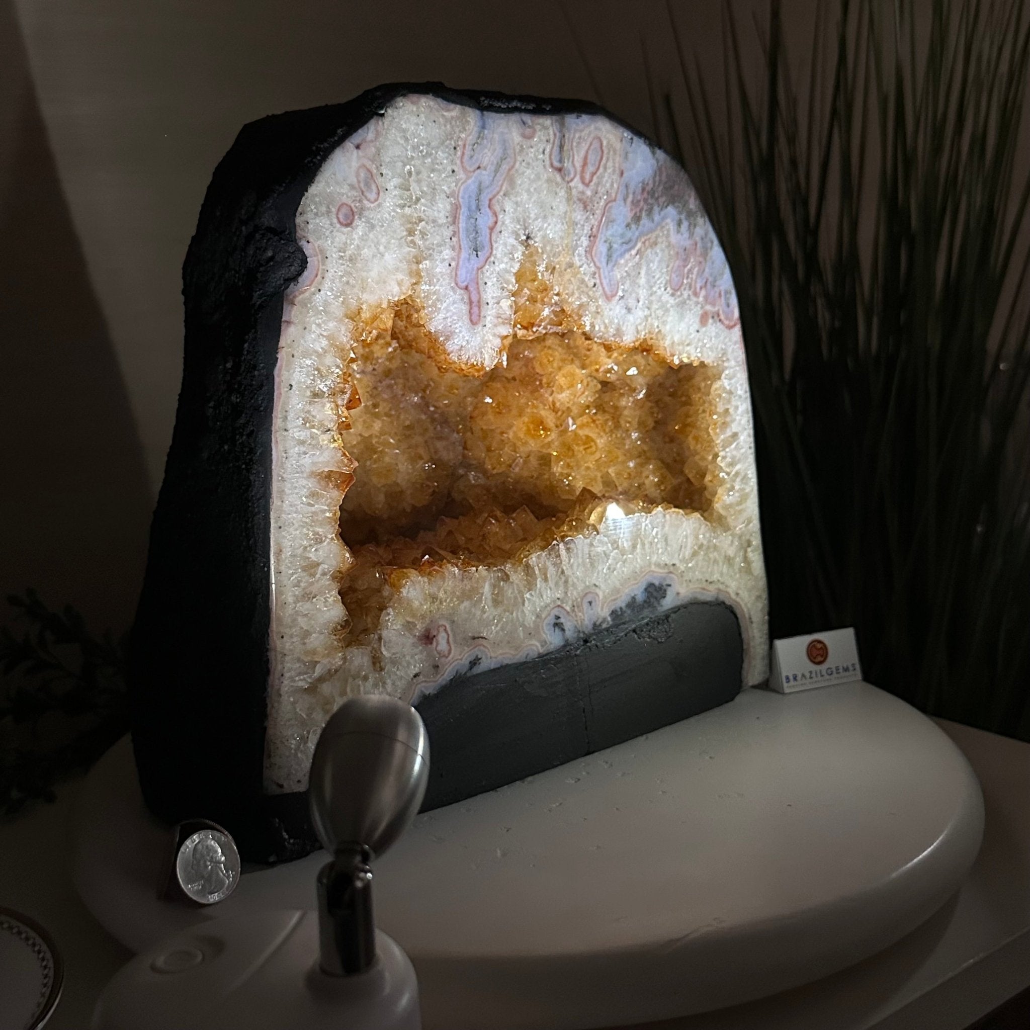 Extra Quality Citrine Cathedral, 37.2 lbs & 10.7" Tall 5603 - 0394 - Brazil GemsBrazil GemsExtra Quality Citrine Cathedral, 37.2 lbs & 10.7" Tall 5603 - 0394Cathedrals5603 - 0394