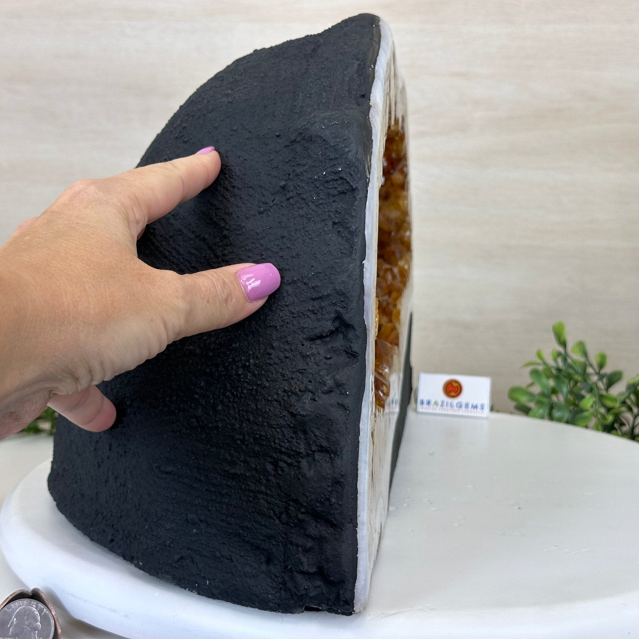 Extra Quality Citrine Cathedral, 38.3 lbs & 9.4" Tall 5603 - 0395 - Brazil GemsBrazil GemsExtra Quality Citrine Cathedral, 38.3 lbs & 9.4" Tall 5603 - 0395Cathedrals5603 - 0395