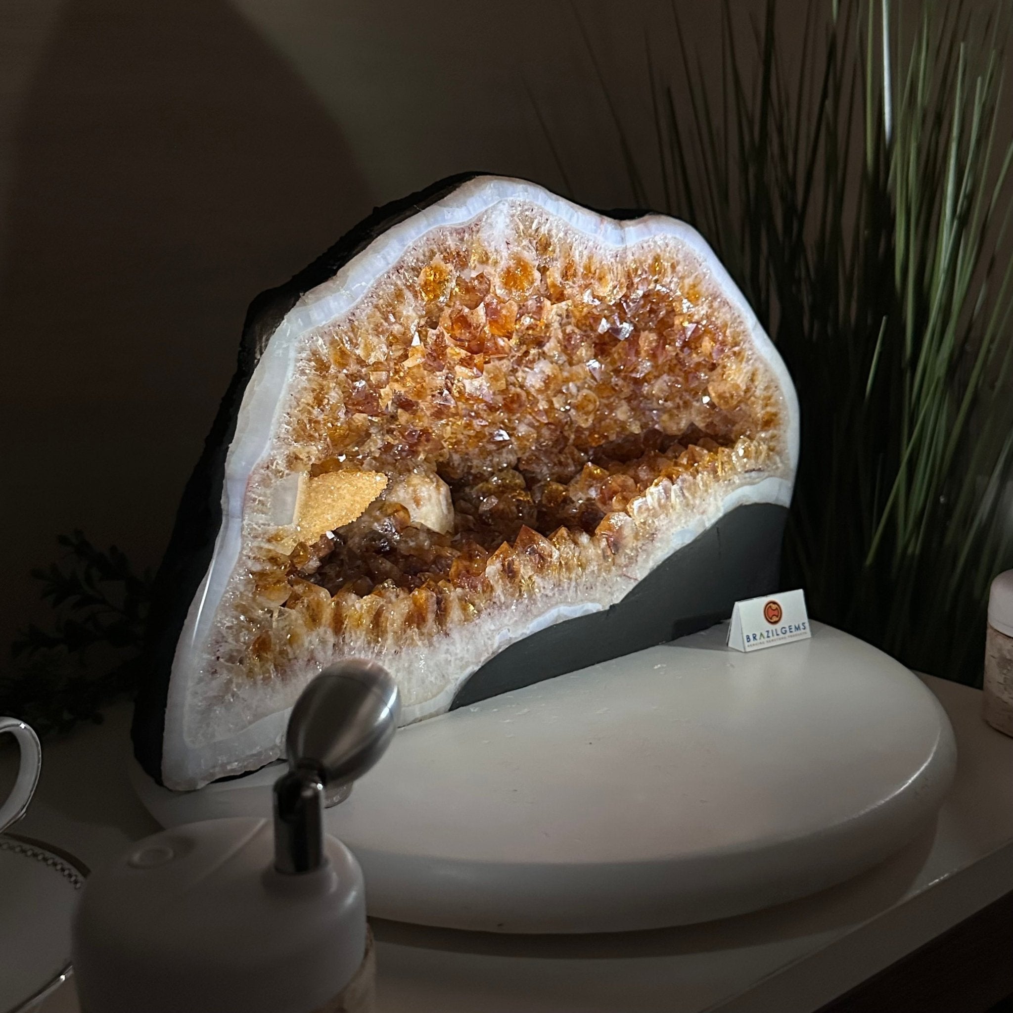 Extra Quality Citrine Cathedral, 38.3 lbs & 9.4" Tall 5603 - 0395 - Brazil GemsBrazil GemsExtra Quality Citrine Cathedral, 38.3 lbs & 9.4" Tall 5603 - 0395Cathedrals5603 - 0395