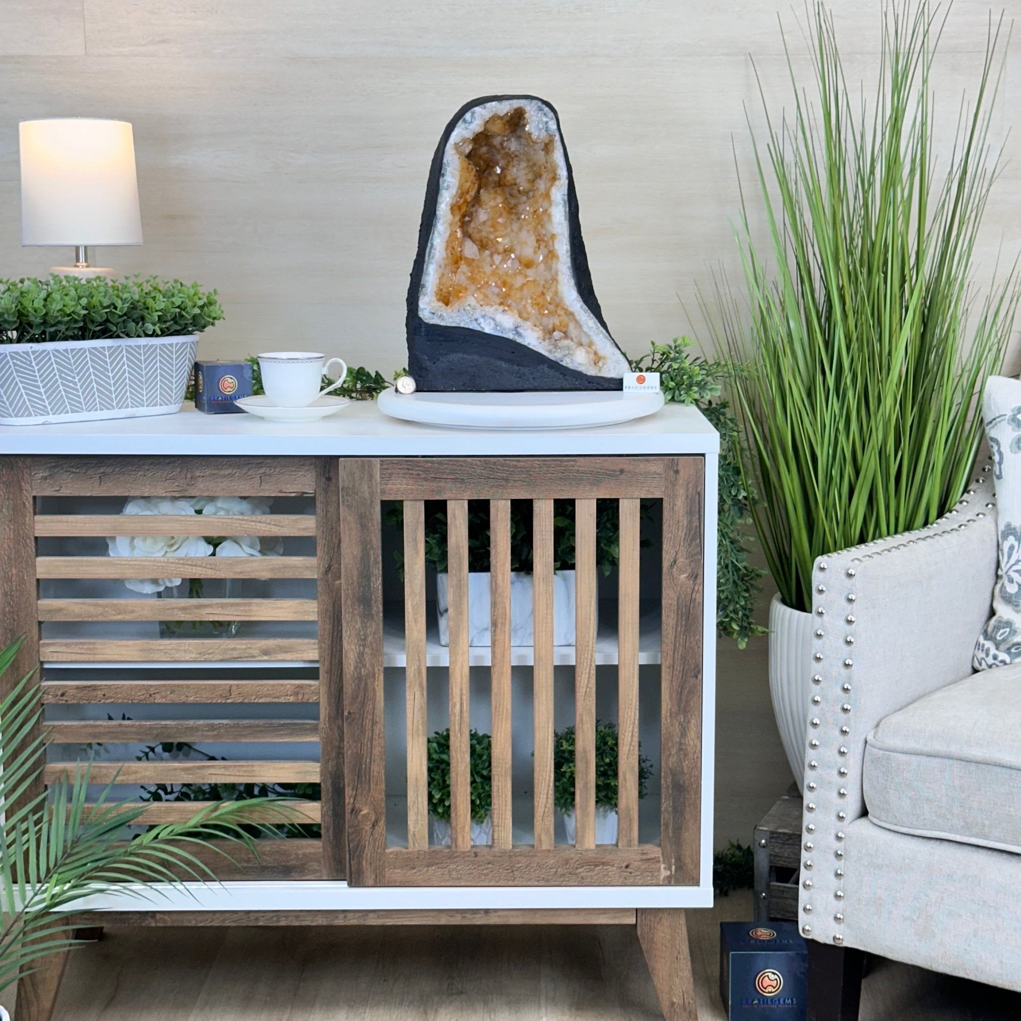 Extra Quality Citrine Cathedral, 41 lbs & 14.9" Tall 5603 - 0397 - Brazil GemsBrazil GemsExtra Quality Citrine Cathedral, 41 lbs & 14.9" Tall 5603 - 0397Cathedrals5603 - 0397