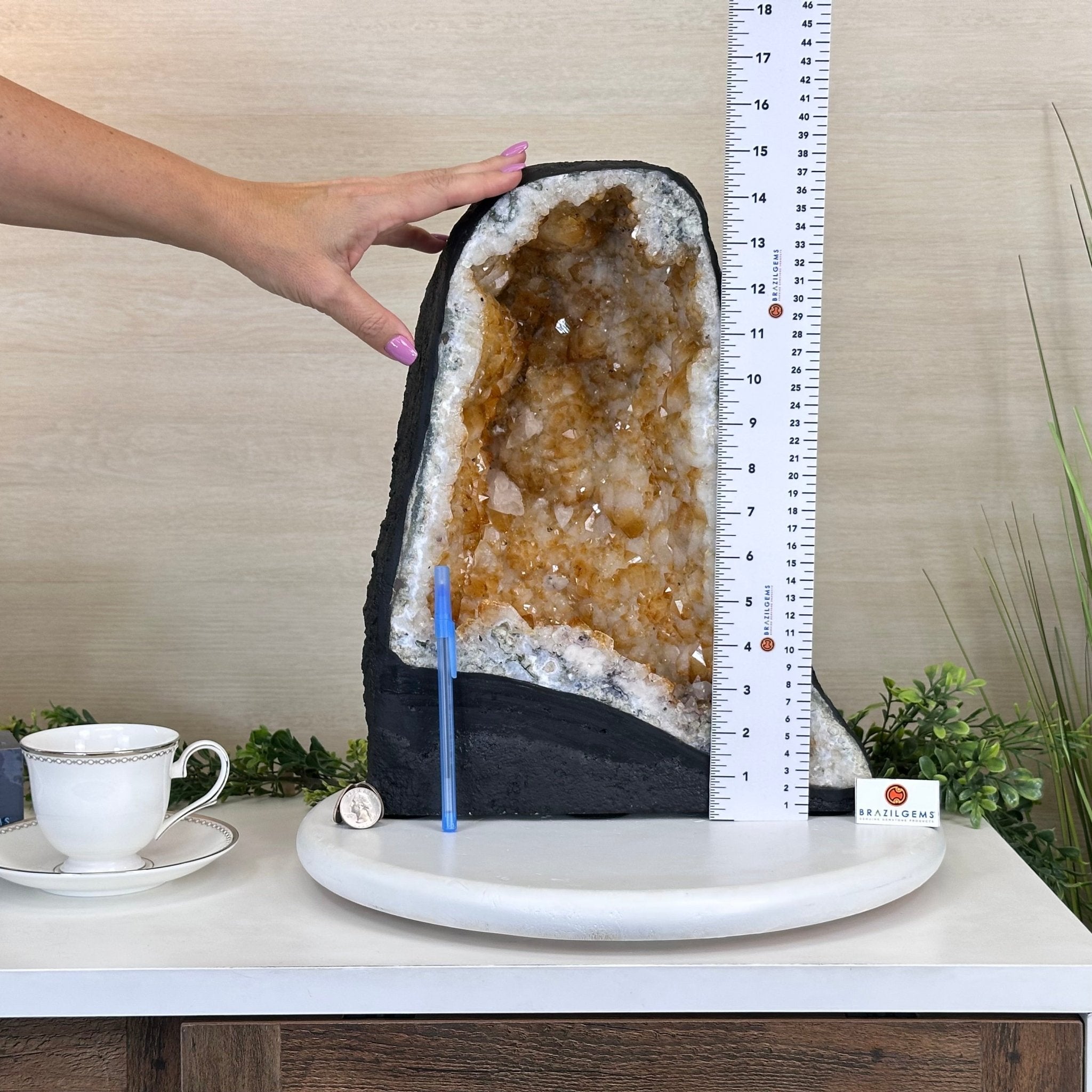 Extra Quality Citrine Cathedral, 41 lbs & 14.9" Tall 5603 - 0397 - Brazil GemsBrazil GemsExtra Quality Citrine Cathedral, 41 lbs & 14.9" Tall 5603 - 0397Cathedrals5603 - 0397