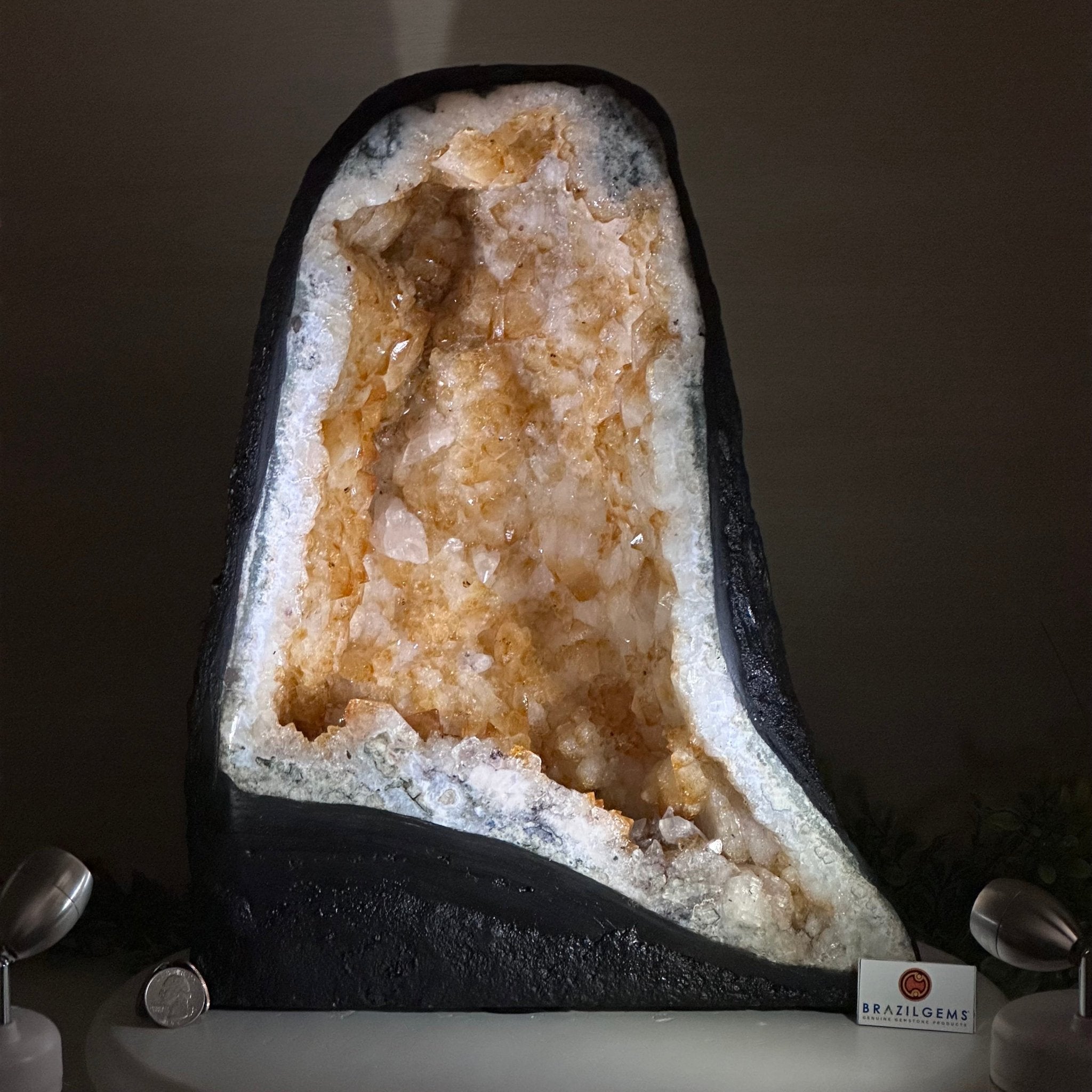 Extra Quality Citrine Cathedral, 41 lbs & 14.9" Tall 5603 - 0397 - Brazil GemsBrazil GemsExtra Quality Citrine Cathedral, 41 lbs & 14.9" Tall 5603 - 0397Cathedrals5603 - 0397