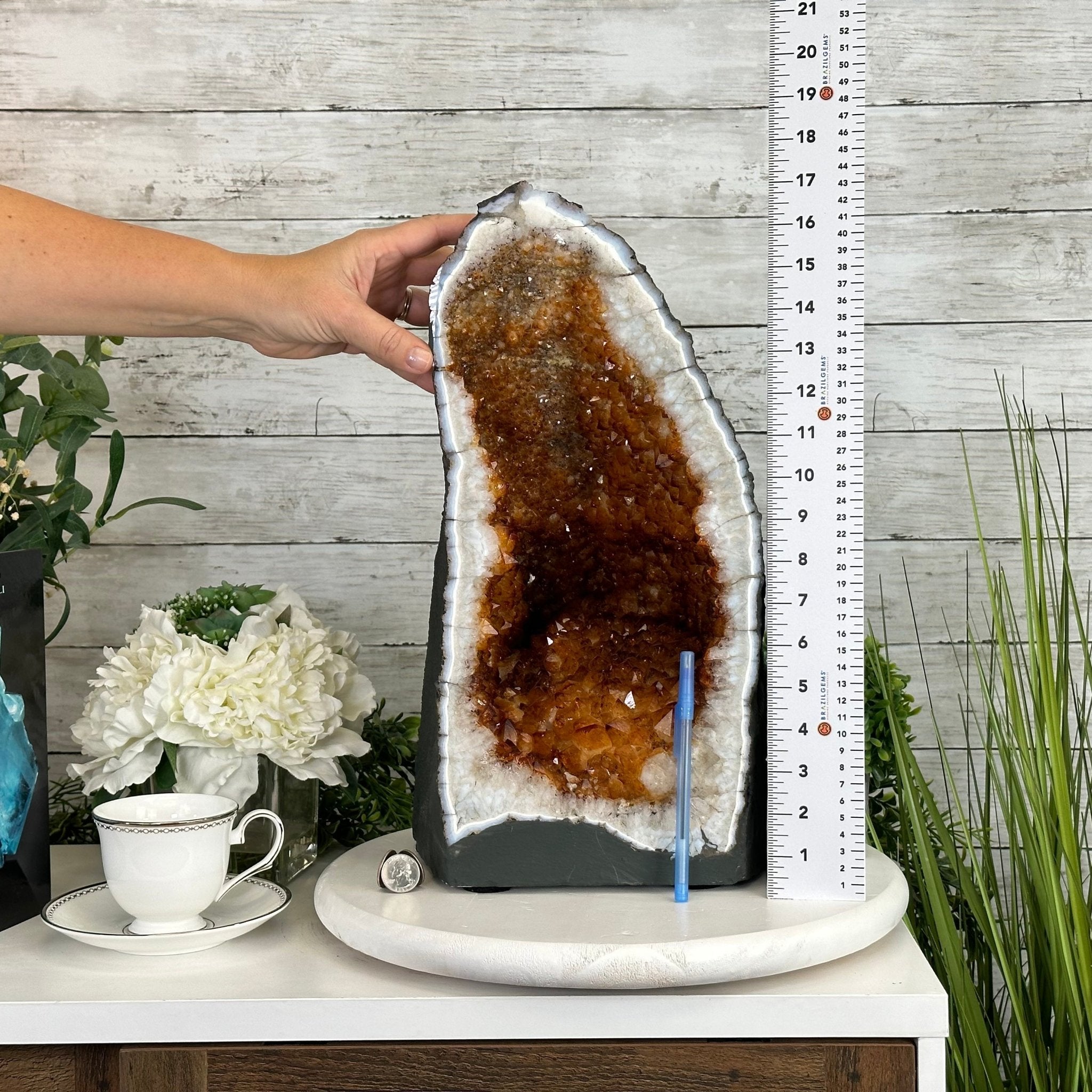 Extra Quality Citrine Cathedral, 50.5 lbs & 17" tall, Model #5603-0273 by Brazil Gems - Brazil GemsBrazil GemsExtra Quality Citrine Cathedral, 50.5 lbs & 17" tall, Model #5603-0273 by Brazil GemsCathedrals5603-0273