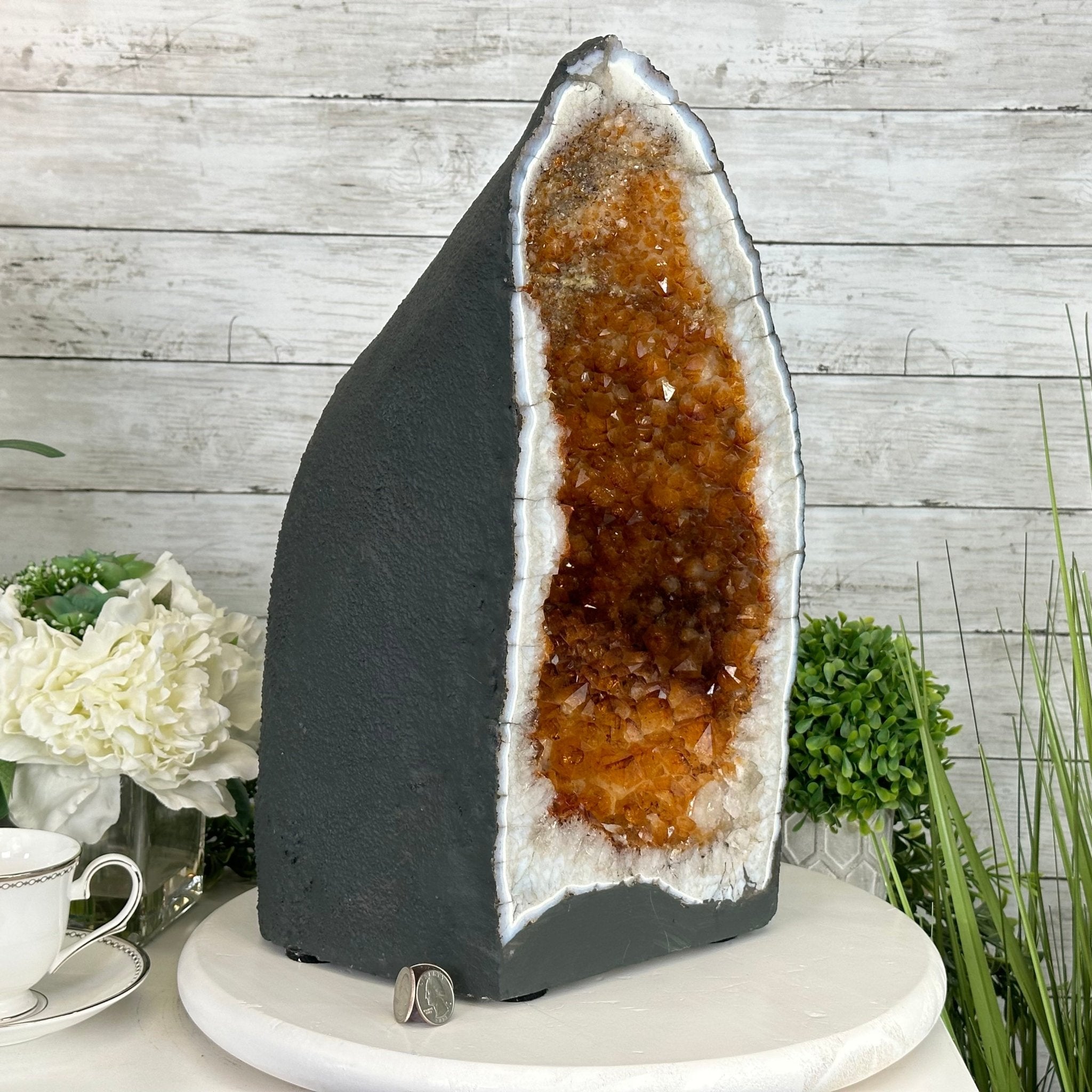 Extra Quality Citrine Cathedral, 50.5 lbs & 17" tall, Model #5603-0273 by Brazil Gems - Brazil GemsBrazil GemsExtra Quality Citrine Cathedral, 50.5 lbs & 17" tall, Model #5603-0273 by Brazil GemsCathedrals5603-0273
