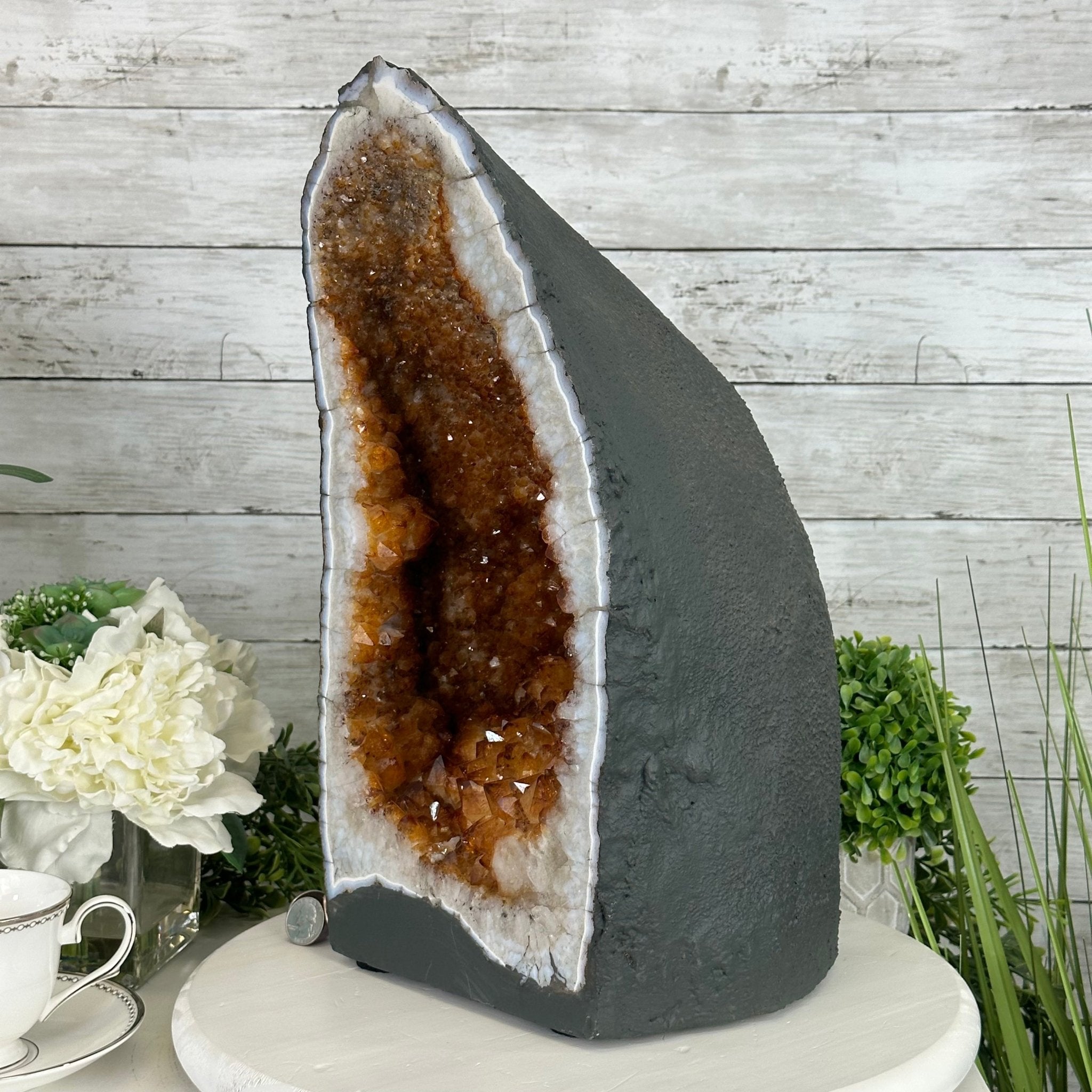 Extra Quality Citrine Cathedral, 50.5 lbs & 17" tall, Model #5603-0273 by Brazil Gems - Brazil GemsBrazil GemsExtra Quality Citrine Cathedral, 50.5 lbs & 17" tall, Model #5603-0273 by Brazil GemsCathedrals5603-0273