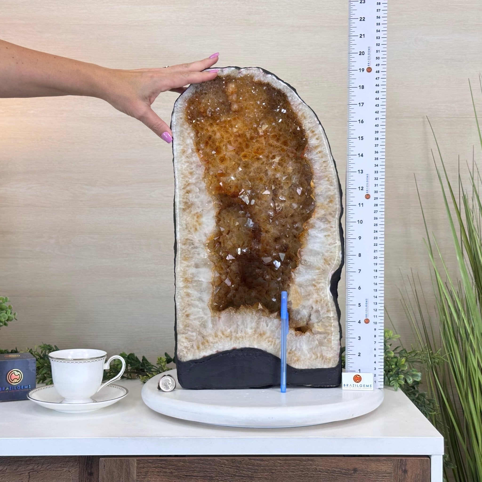 Extra Quality Citrine Cathedral, 66 lbs & 19.2" Tall 5603 - 0401 - Brazil GemsBrazil GemsExtra Quality Citrine Cathedral, 66 lbs & 19.2" Tall 5603 - 0401Cathedrals5603 - 0401