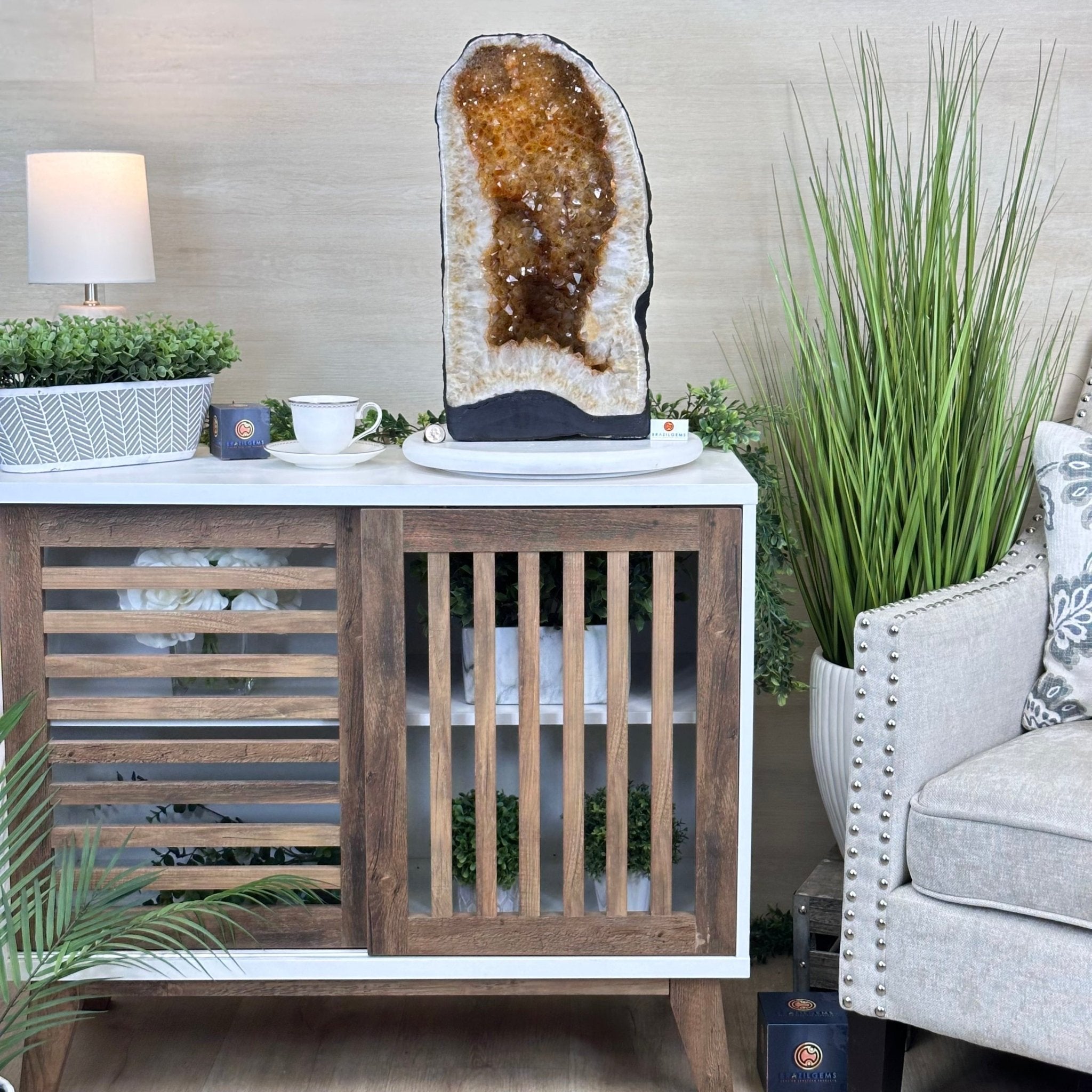 Extra Quality Citrine Cathedral, 66 lbs & 19.2" Tall 5603 - 0401 - Brazil GemsBrazil GemsExtra Quality Citrine Cathedral, 66 lbs & 19.2" Tall 5603 - 0401Cathedrals5603 - 0401