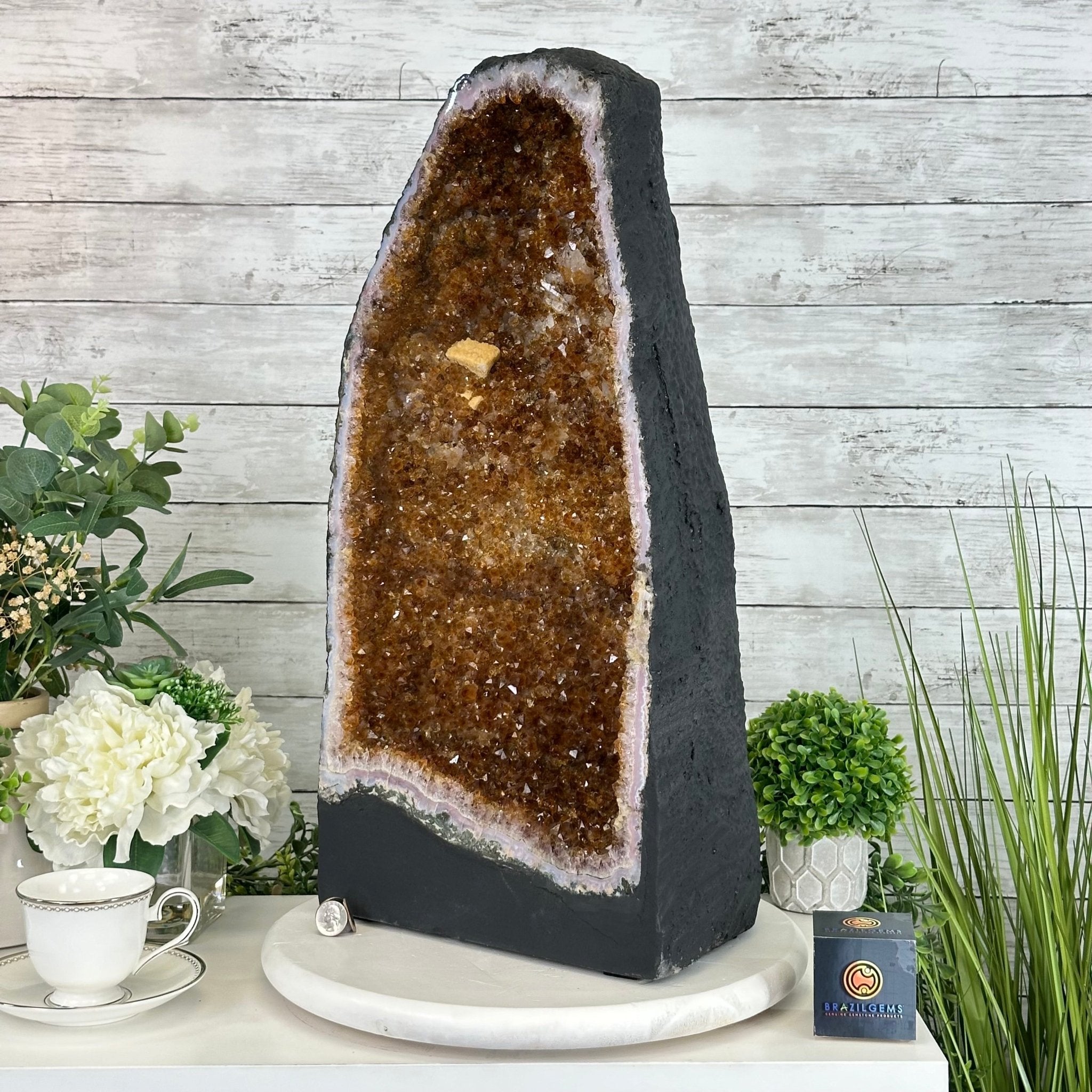 Extra Quality Citrine Cathedral, 72.3 lbs & 23.5" Tall #5603-0300 by Brazil Gems® - Brazil GemsBrazil GemsExtra Quality Citrine Cathedral, 72.3 lbs & 23.5" Tall #5603-0300 by Brazil Gems®Cathedrals5603-0300