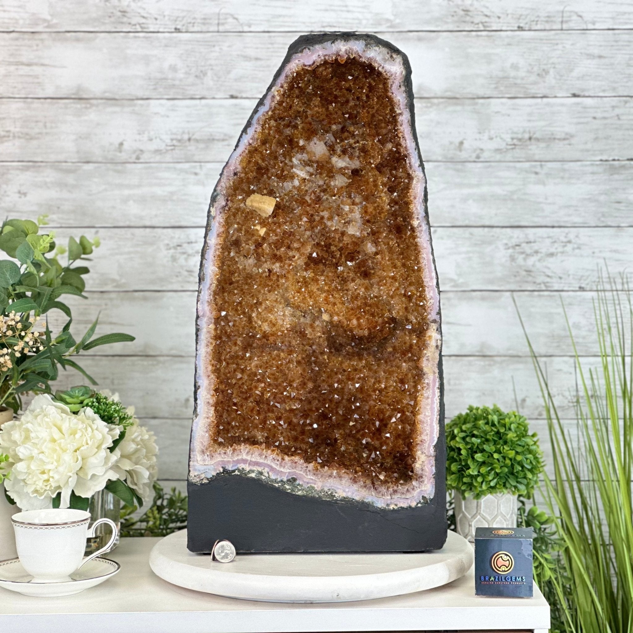 Extra Quality Citrine Cathedral, 72.3 lbs & 23.5" Tall #5603-0300 by Brazil Gems® - Brazil GemsBrazil GemsExtra Quality Citrine Cathedral, 72.3 lbs & 23.5" Tall #5603-0300 by Brazil Gems®Cathedrals5603-0300