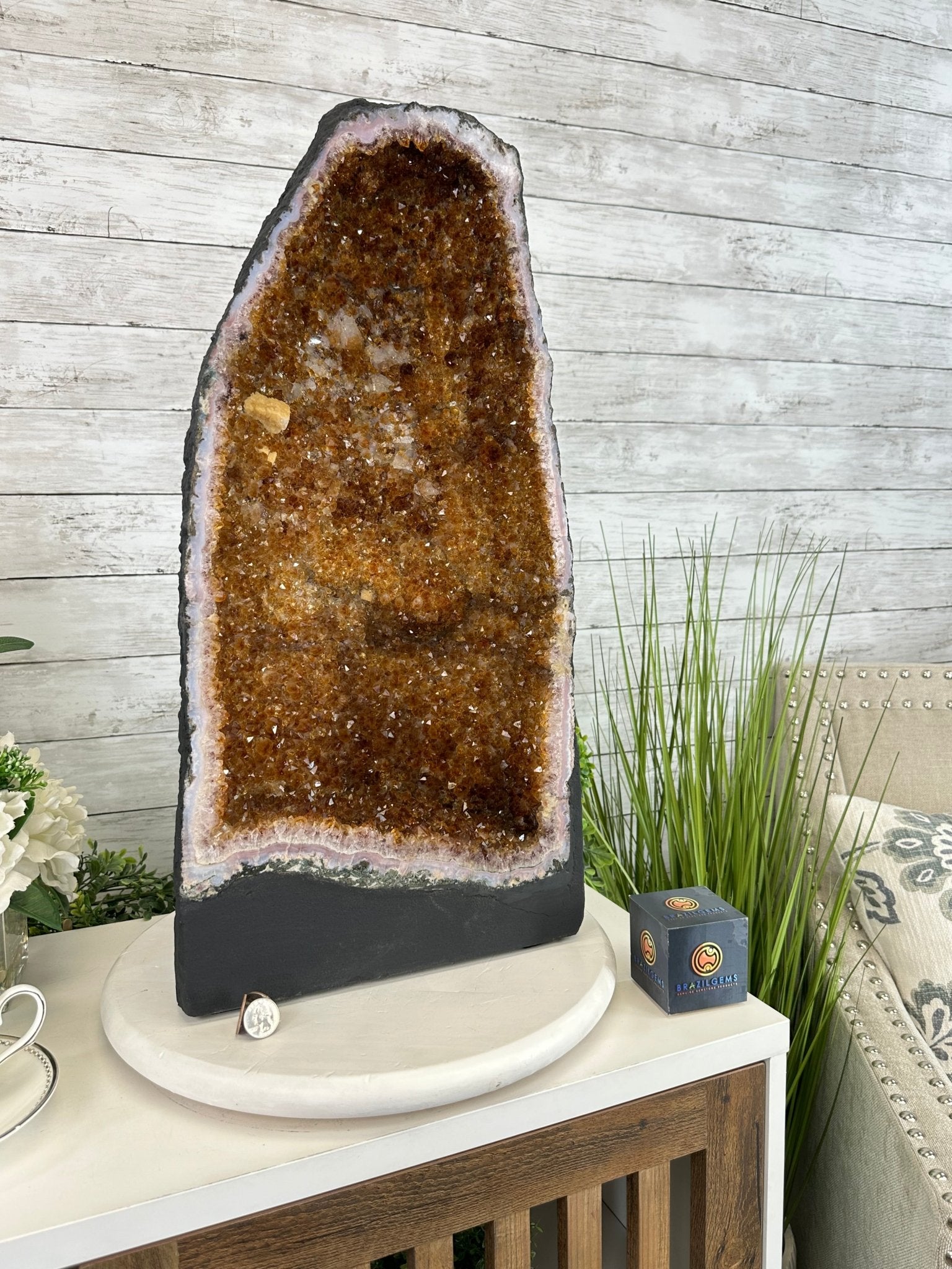 Extra Quality Citrine Cathedral, 72.3 lbs & 23.5" Tall #5603-0300 by Brazil Gems® - Brazil GemsBrazil GemsExtra Quality Citrine Cathedral, 72.3 lbs & 23.5" Tall #5603-0300 by Brazil Gems®Cathedrals5603-0300