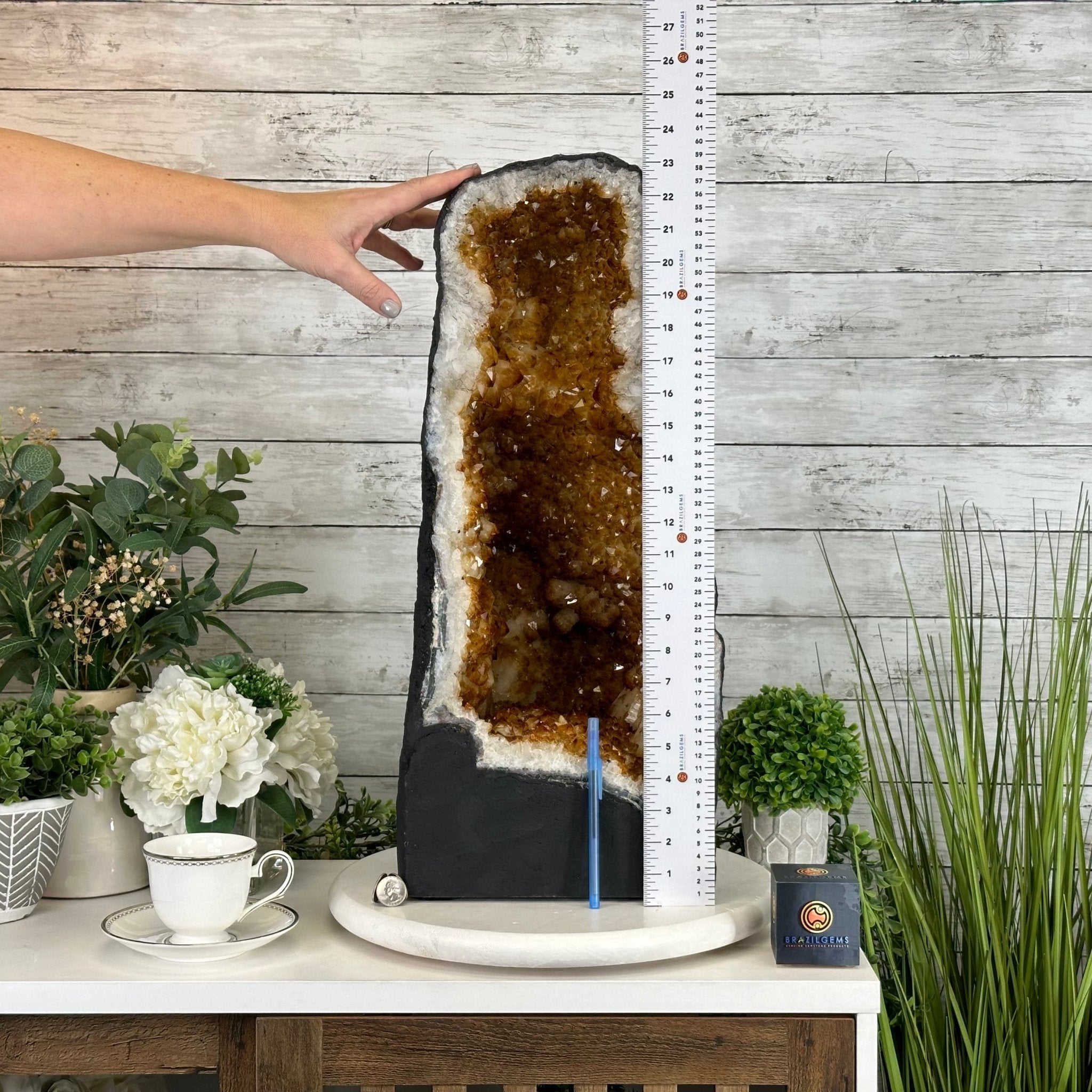 Extra Quality Citrine Cathedral, 72.5 lbs & 23.3" Tall #5603-0301 by Brazil Gems® - Brazil GemsBrazil GemsExtra Quality Citrine Cathedral, 72.5 lbs & 23.3" Tall #5603-0301 by Brazil Gems®Cathedrals5603-0301