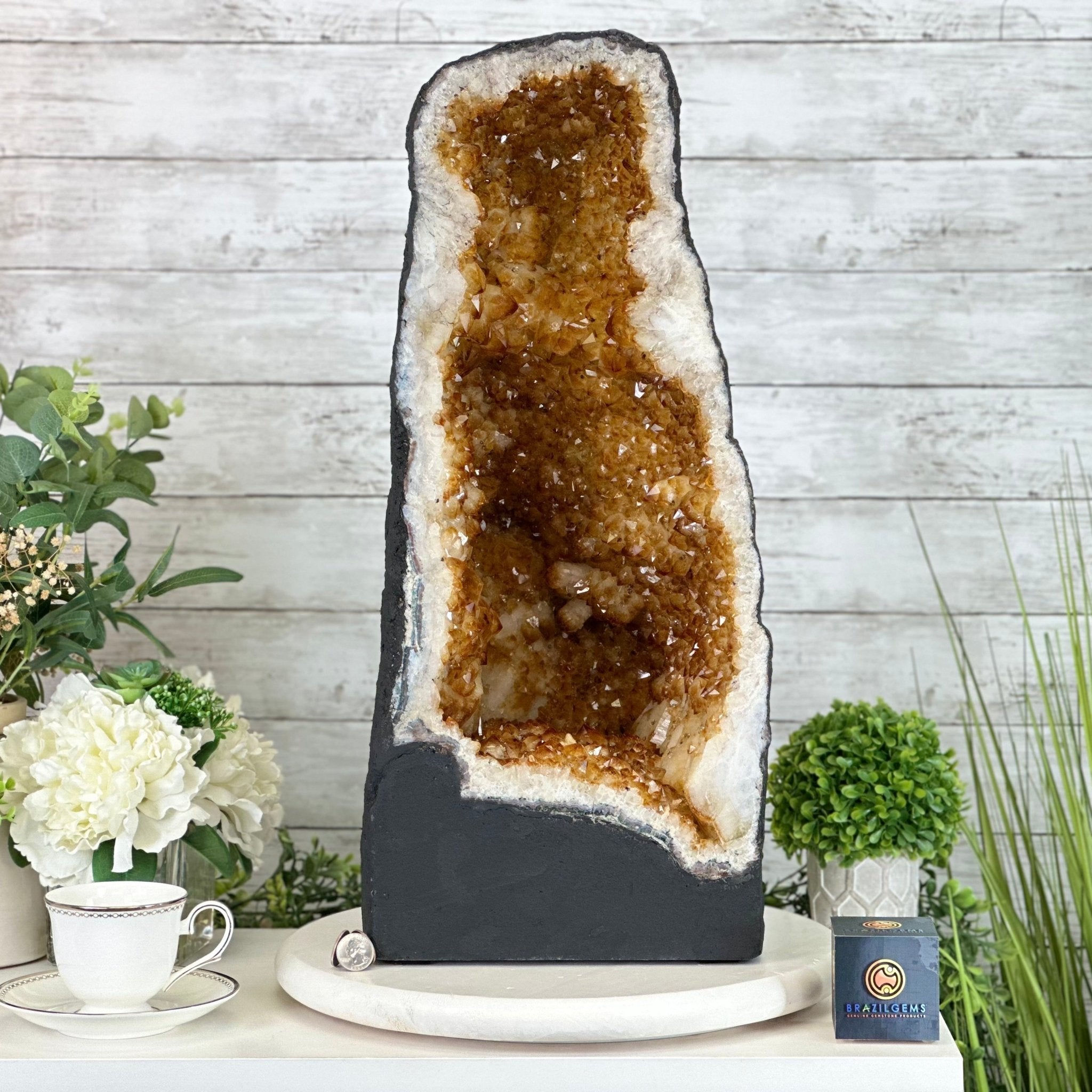 Extra Quality Citrine Cathedral, 72.5 lbs & 23.3" Tall #5603-0301 by Brazil Gems® - Brazil GemsBrazil GemsExtra Quality Citrine Cathedral, 72.5 lbs & 23.3" Tall #5603-0301 by Brazil Gems®Cathedrals5603-0301
