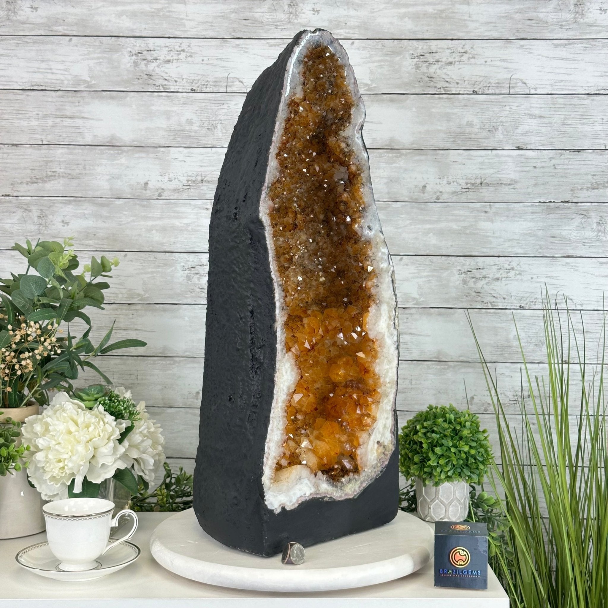 Extra Quality Citrine Cathedral, 78.2 lbs & 25.3" Tall #5603-0302 by Brazil Gems® - Brazil GemsBrazil GemsExtra Quality Citrine Cathedral, 78.2 lbs & 25.3" Tall #5603-0302 by Brazil Gems®Cathedrals5603-0302
