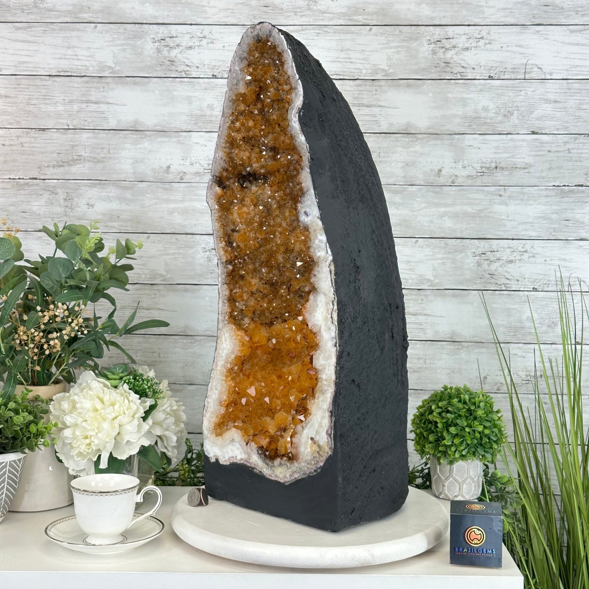 Extra Quality Citrine Cathedral, 78.2 lbs & 25.3" Tall #5603-0302 by Brazil Gems® - Brazil GemsBrazil GemsExtra Quality Citrine Cathedral, 78.2 lbs & 25.3" Tall #5603-0302 by Brazil Gems®Cathedrals5603-0302
