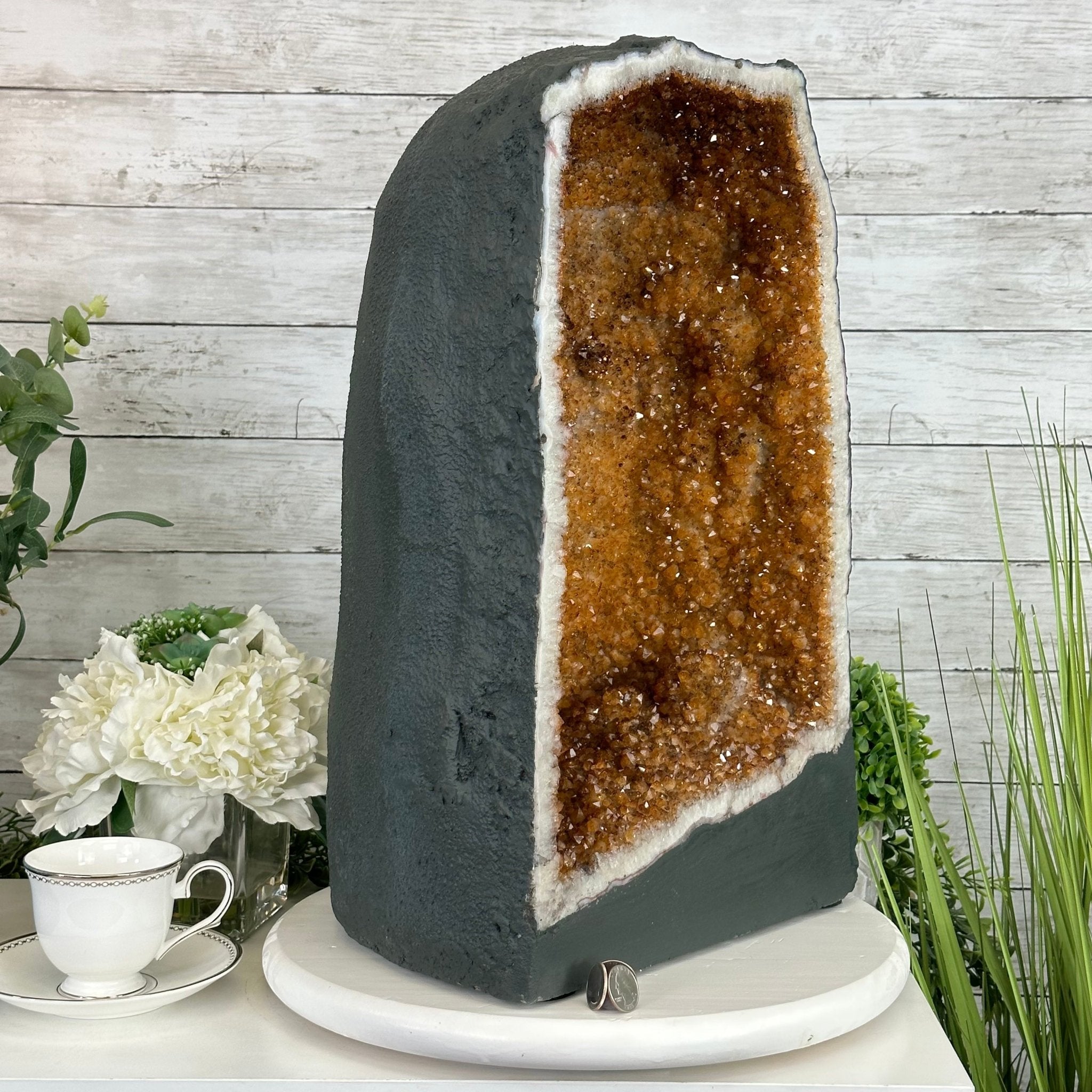 Extra Quality Citrine Cathedral, 81.6 lbs & 20" tall, Model #5603-0279 by Brazil Gems - Brazil GemsBrazil GemsExtra Quality Citrine Cathedral, 81.6 lbs & 20" tall, Model #5603-0279 by Brazil GemsCathedrals5603-0279